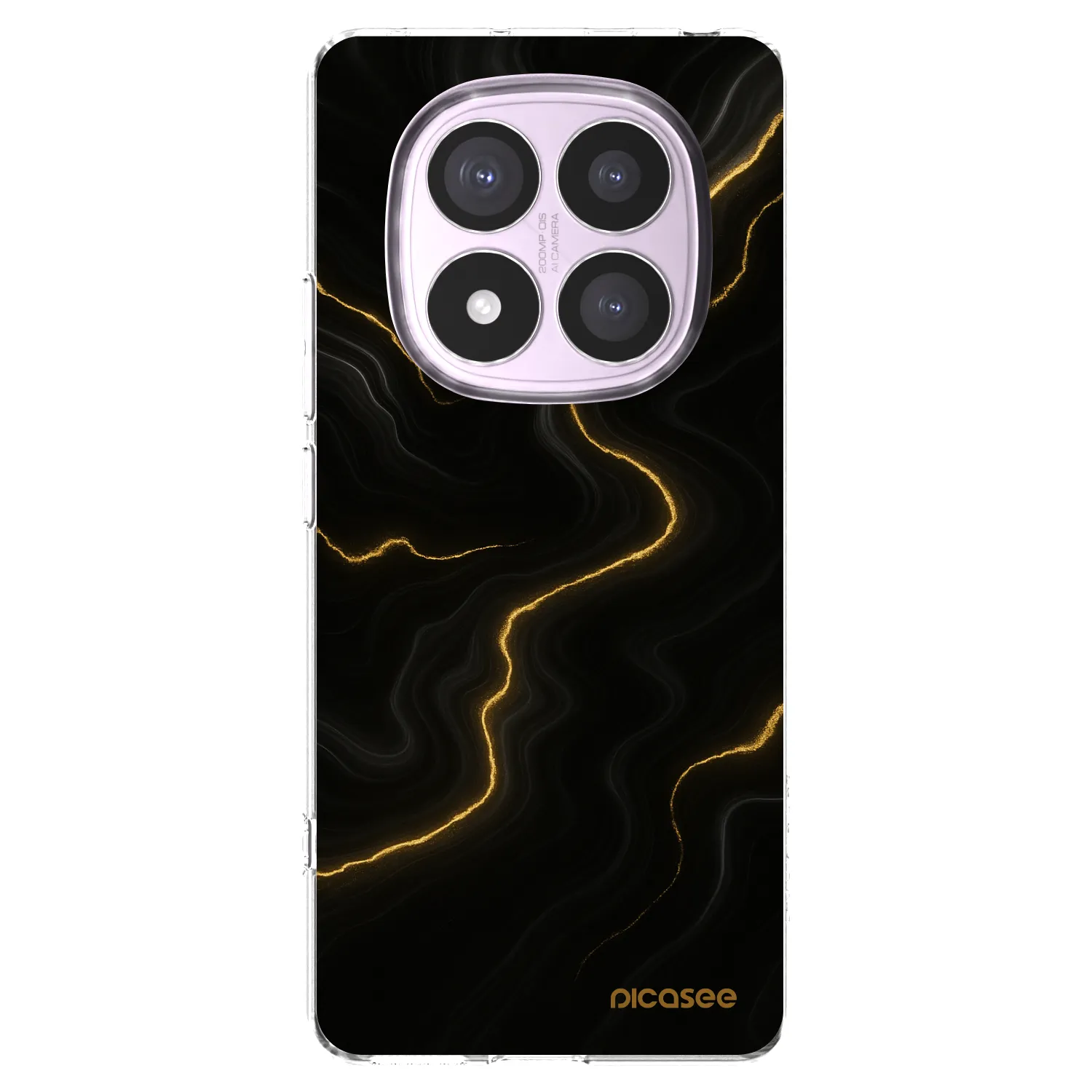Picasee silikonowe przeźroczyste etui na Xiaomi Redmi Note 14 Pro 5G - Thunder