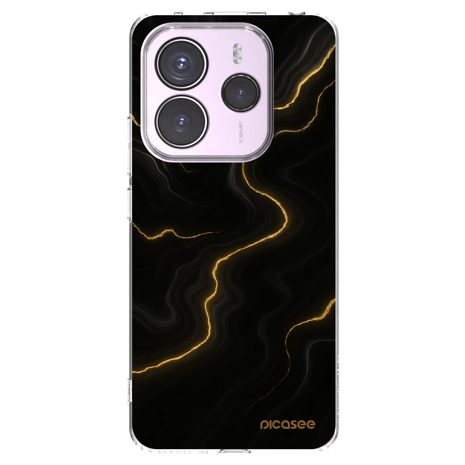 Picasee silikonowe przeźroczyste etui na Xiaomi Redmi Note 14 5G - Thunder