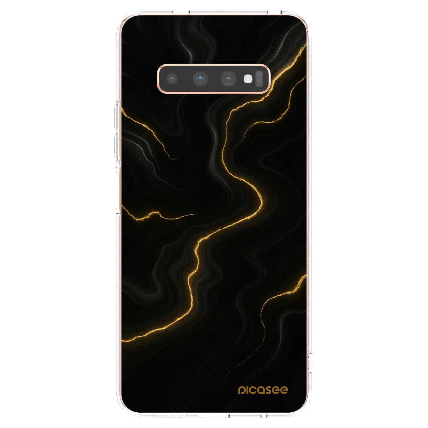 Picasee silikonowe przeźroczyste etui na Samsung Galaxy S10 Plus G975 - Thunder