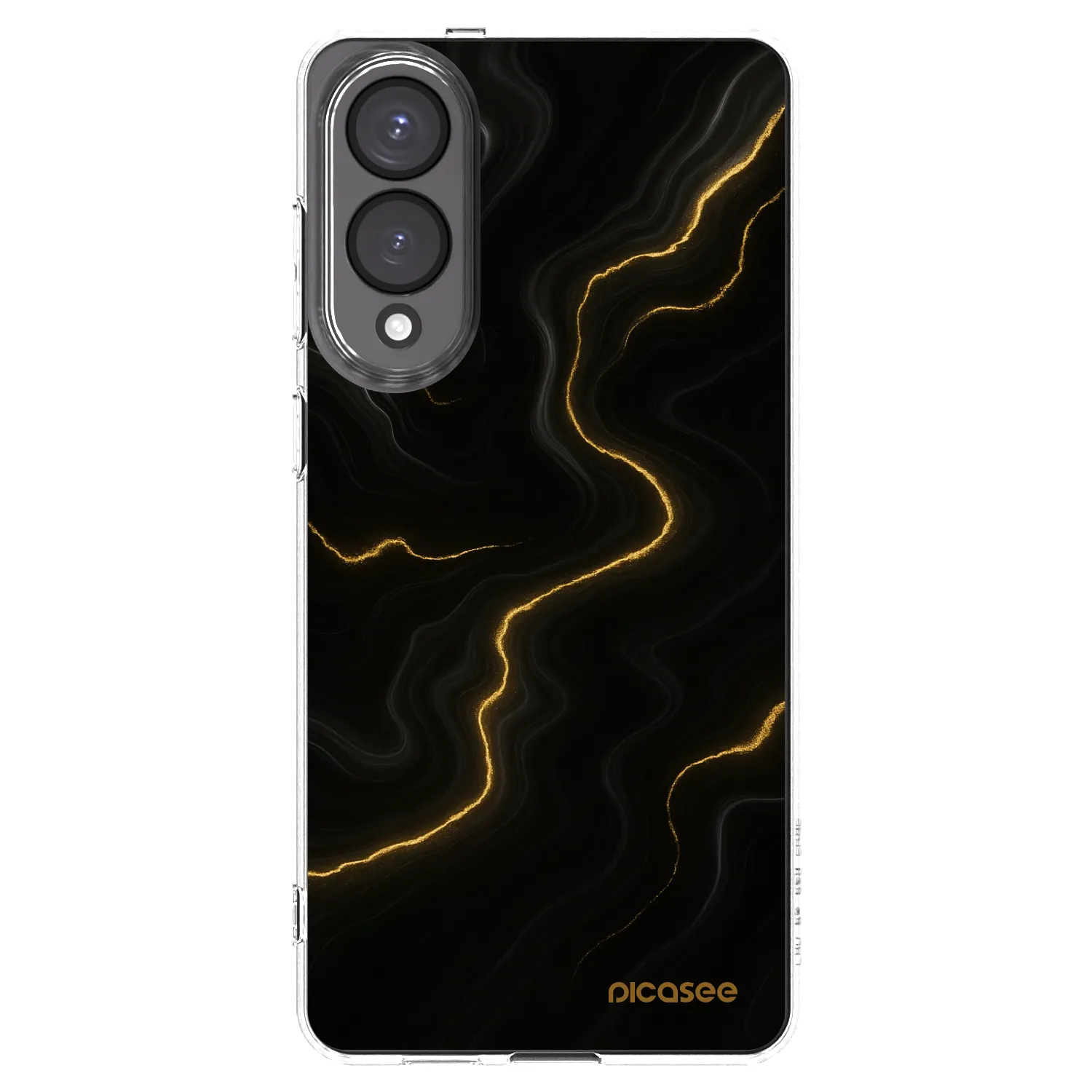 Picasee silikonowe przeźroczyste etui na Samsung Galaxy S25 Edge 5G - Thunder