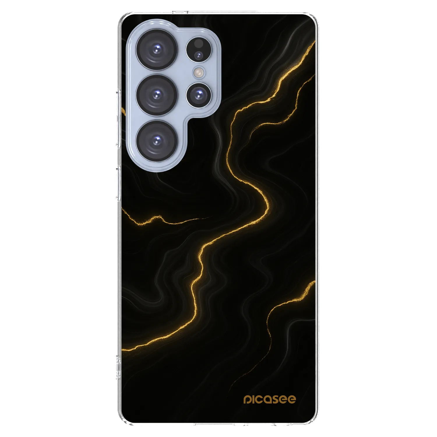 Picasee silikonowe przeźroczyste etui na Samsung Galaxy S25 Ultra 5G - Thunder