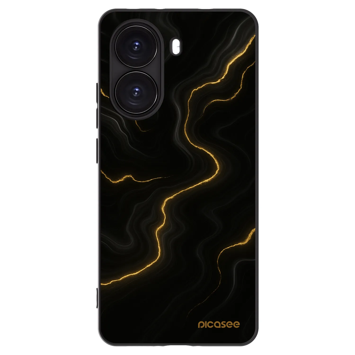 Picasee silikonowe czarne etui na Xiaomi Poco X7 Pro 5G - Thunder