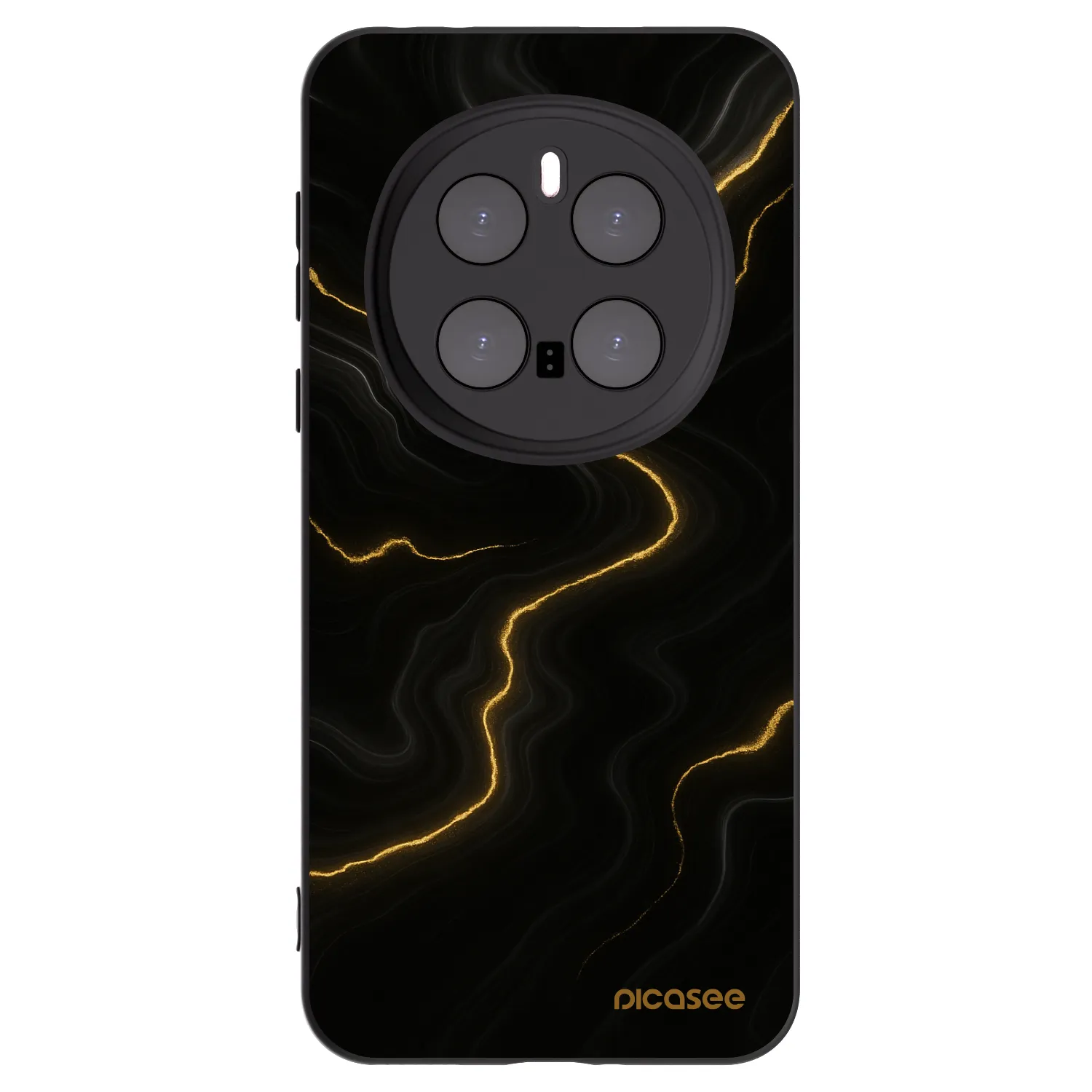 Picasee silikonowe czarne etui na Honor Magic7 Pro 5G - Thunder