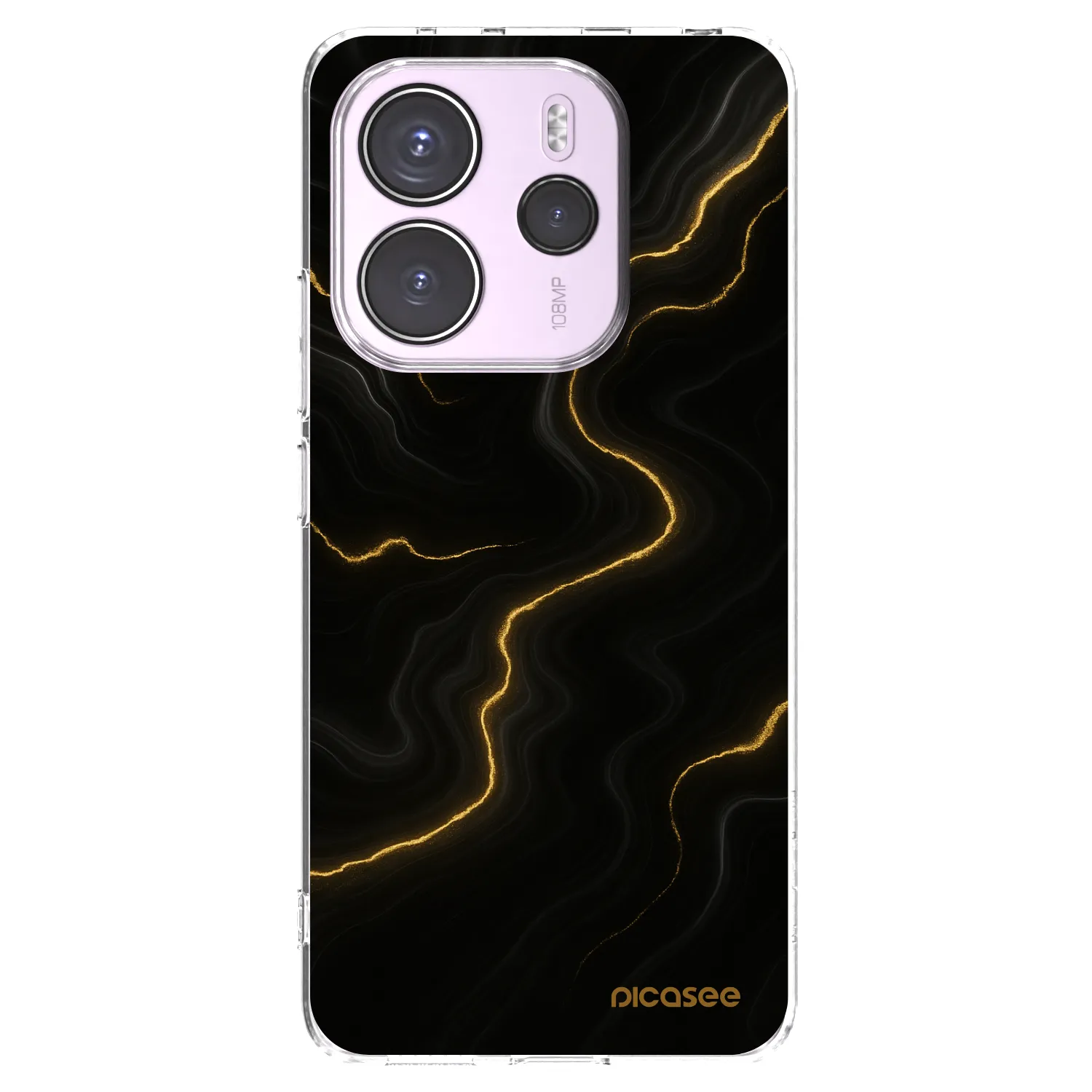 Picasee silikonowe przeźroczyste etui na Xiaomi Redmi Note 14 4G - Thunder
