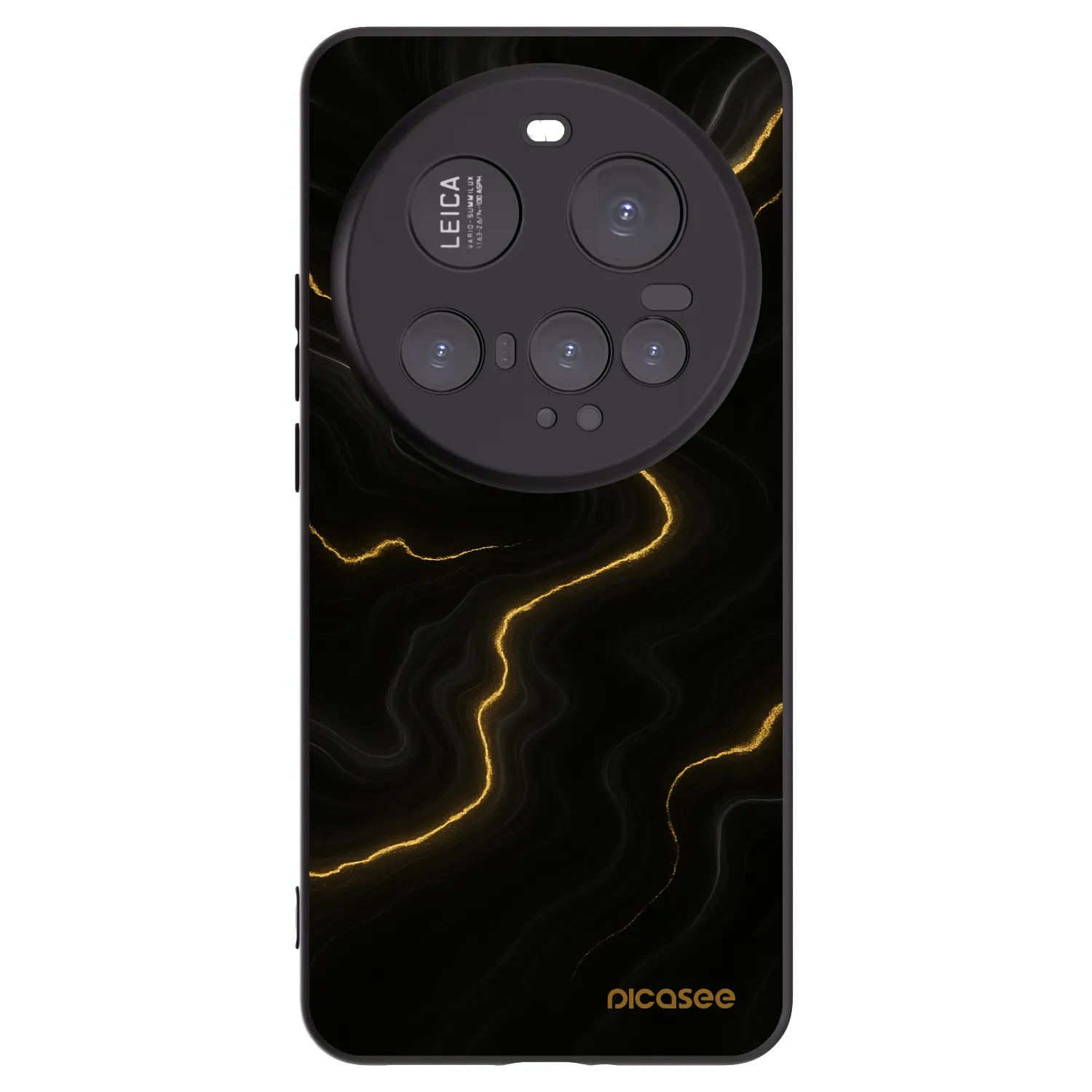 Picasee silikonowe czarne etui na Xiaomi 15 Ultra - Thunder