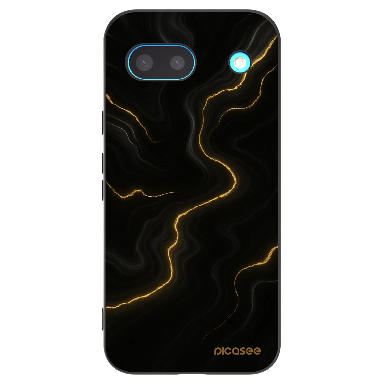 Picasee silikonowe czarne etui na Google Pixel 8a - Thunder