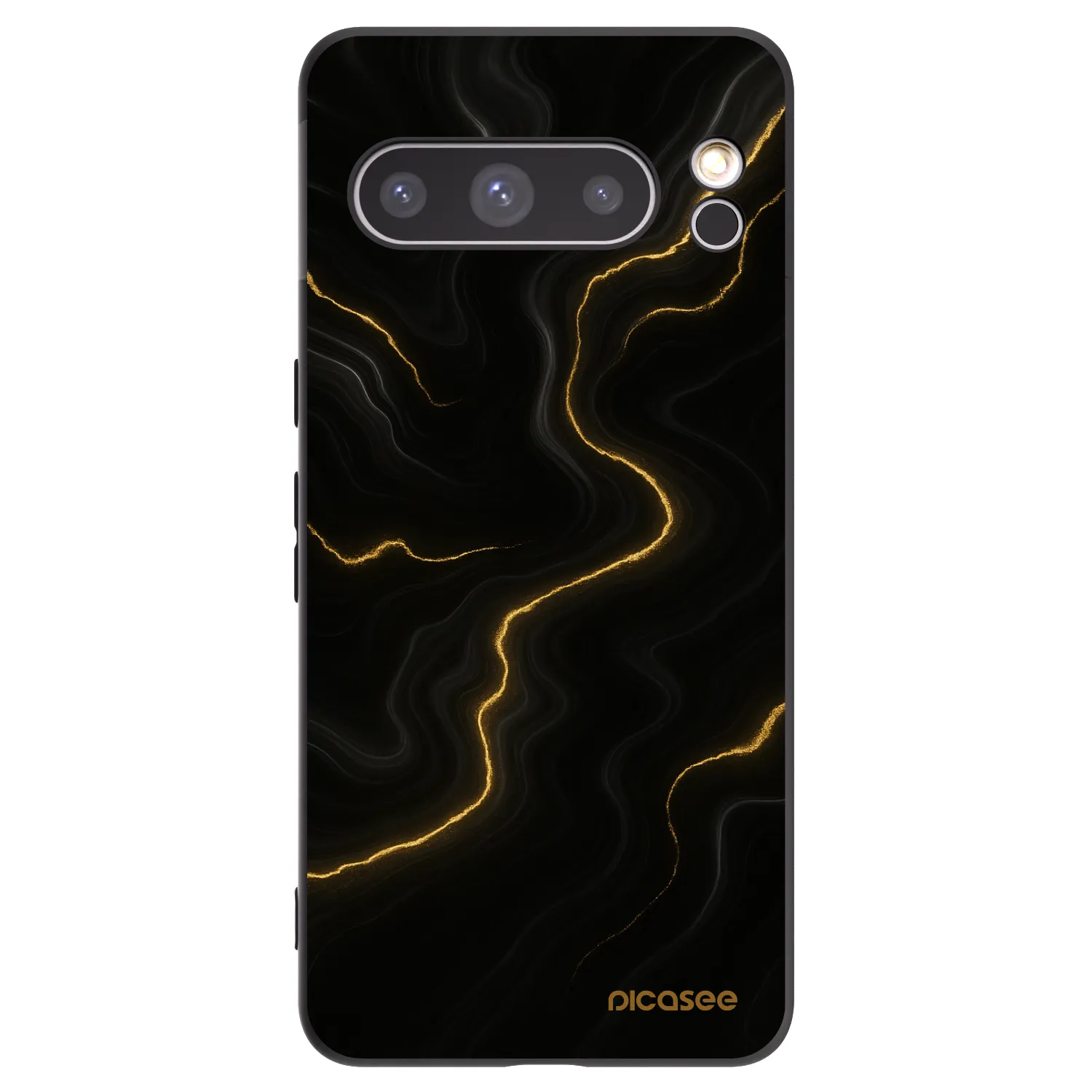 Picasee silikonowe czarne etui na Google Pixel 8 Pro - Thunder