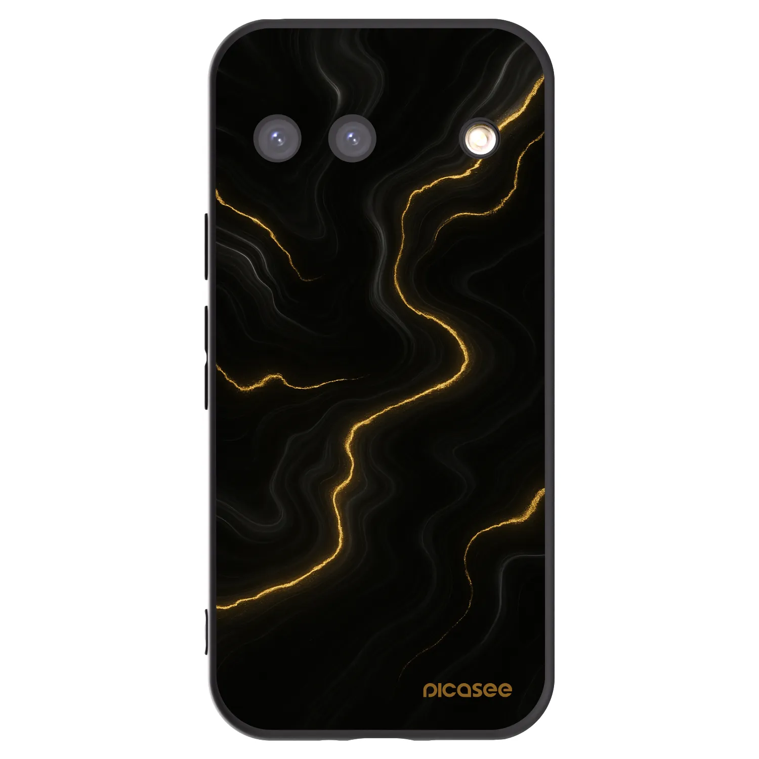 Picasee silikonowe czarne etui na Google Pixel 9 - Thunder