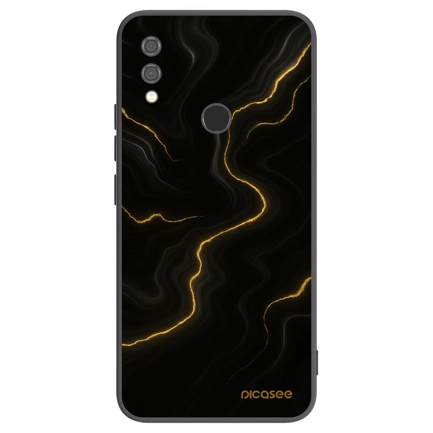 Picasee silikonowe czarne etui na Xiaomi Redmi Note 7 - Thunder