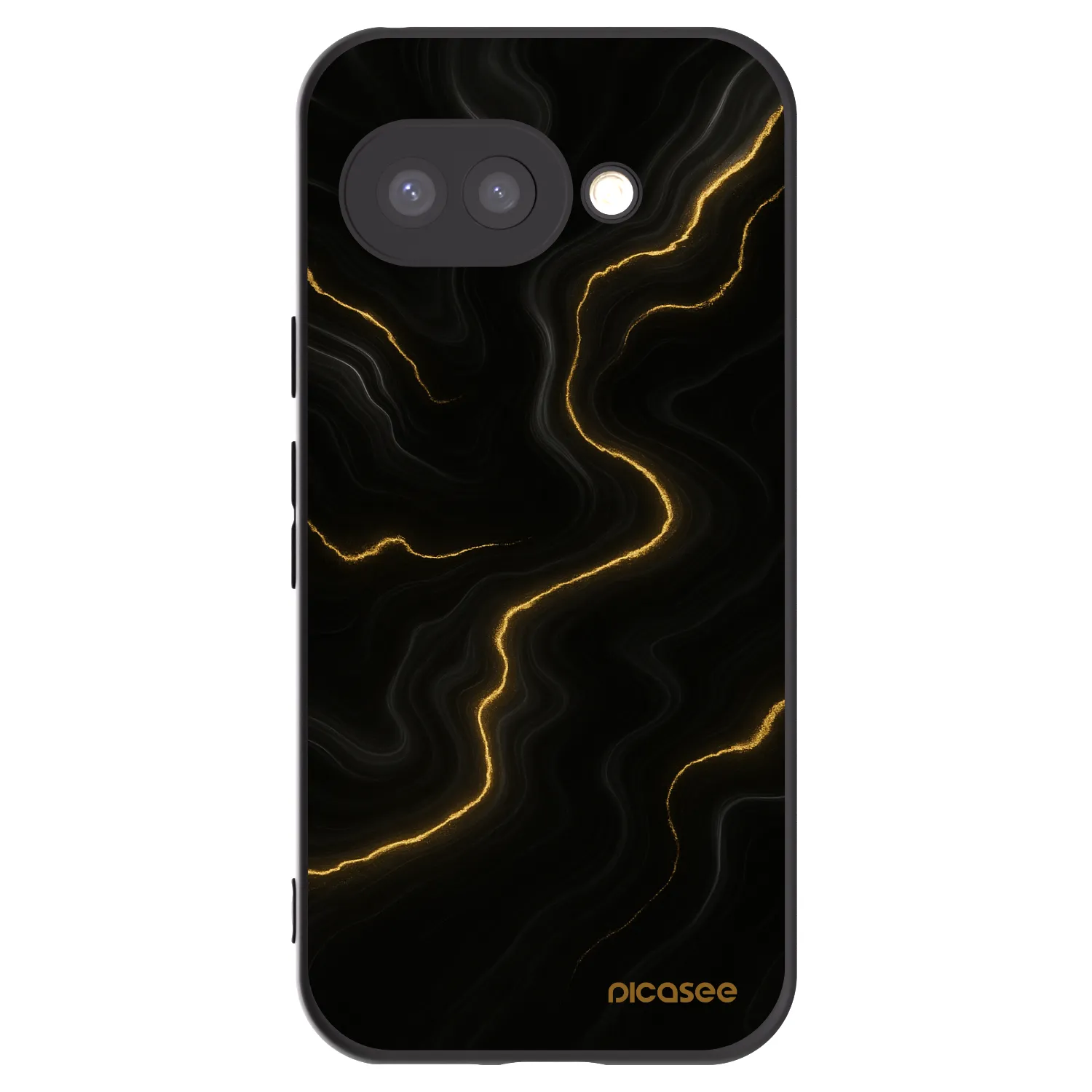 Picasee silikonowe czarne etui na Google Pixel 9a - Thunder