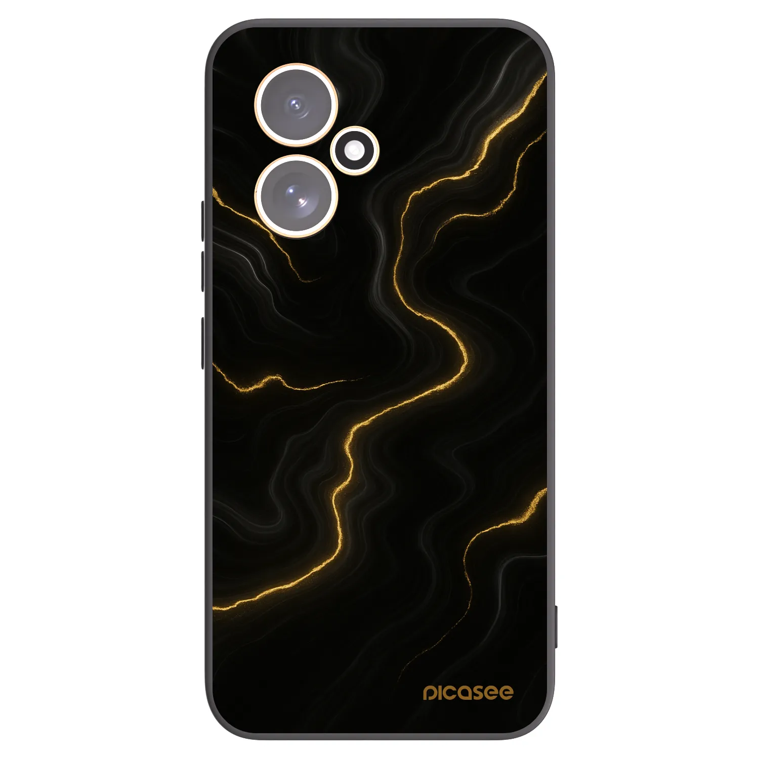 Picasee silikonowe czarne etui na Honor 400 5G - Thunder