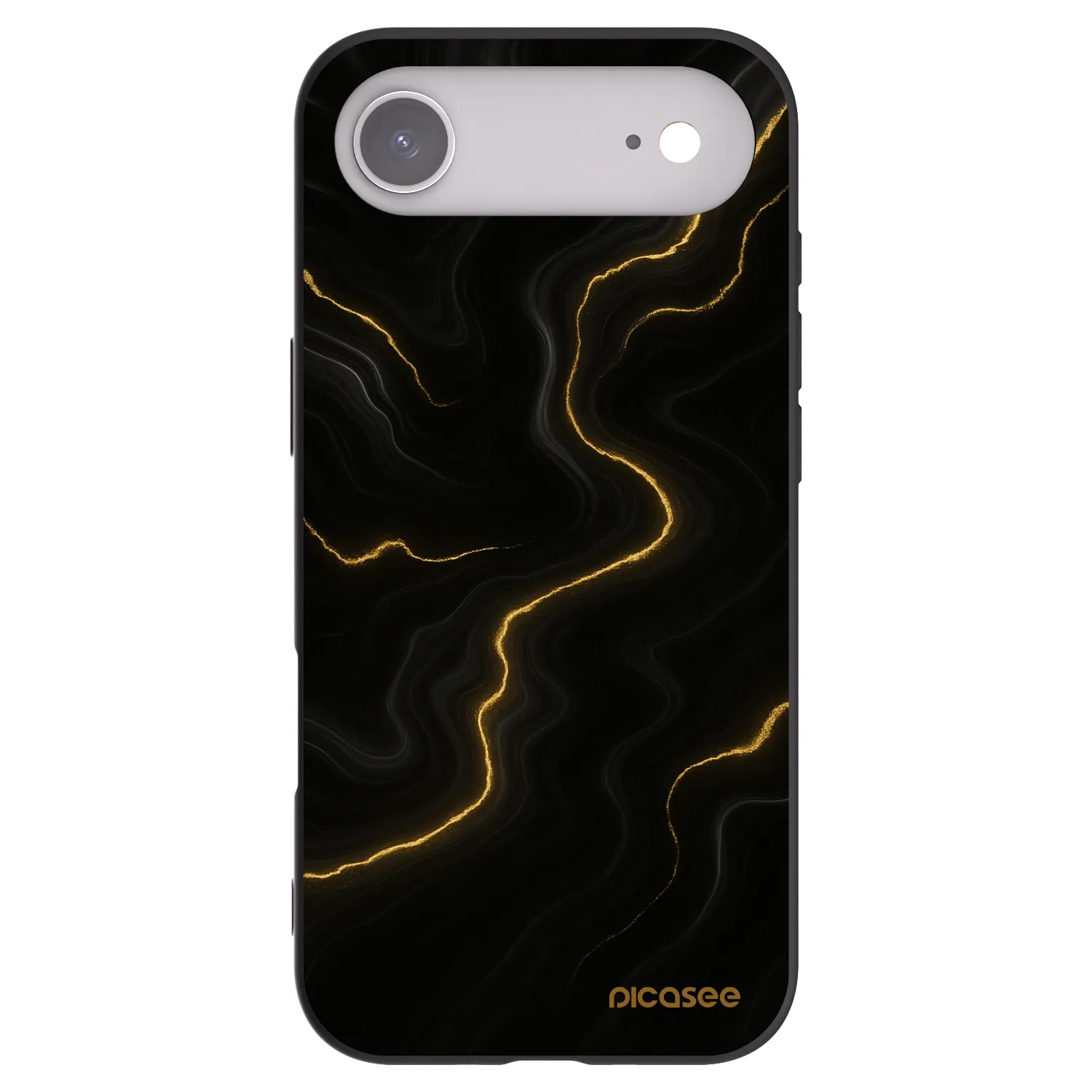 Picasee silikonowe czarne etui na Apple iPhone Air - Thunder