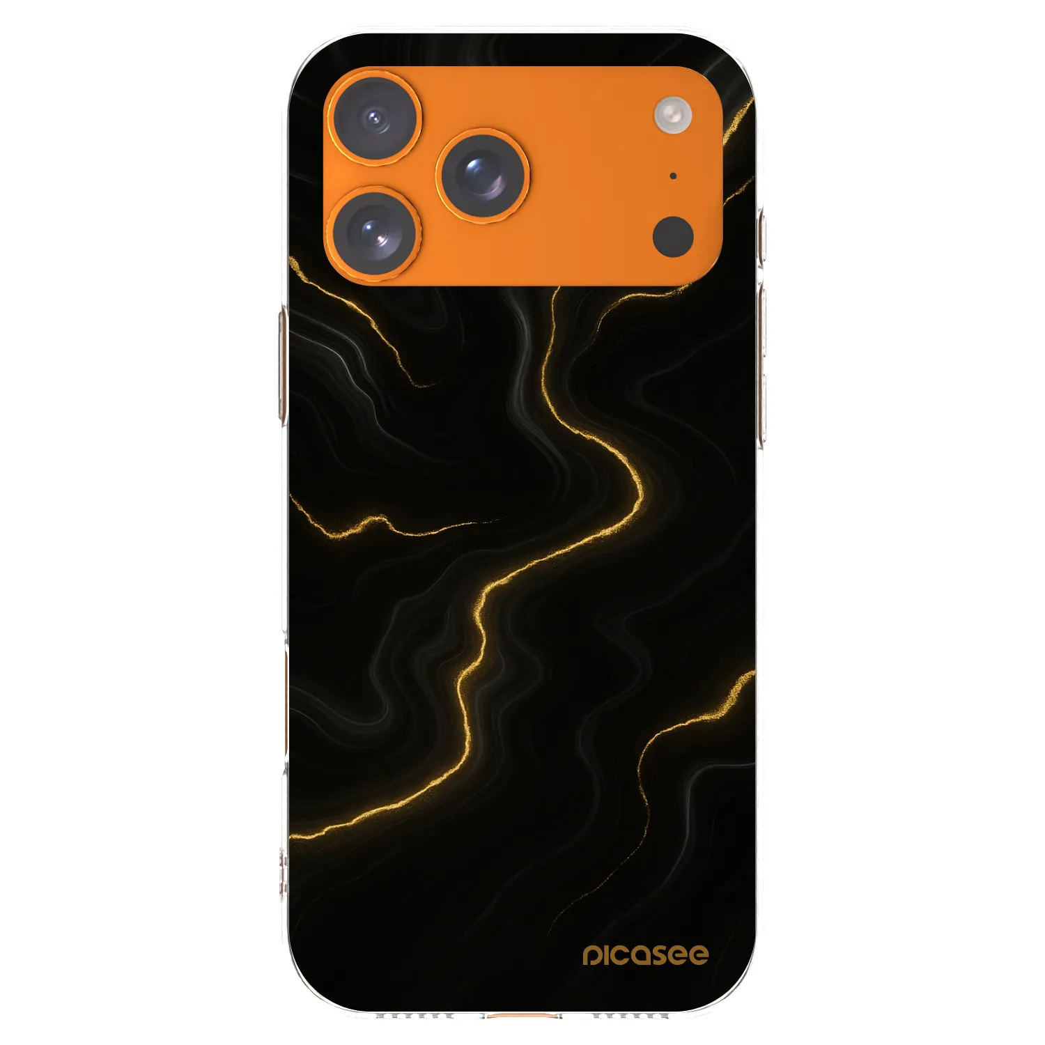Picasee silikonowe przeźroczyste etui na Apple iPhone 17 Pro Max - Thunder