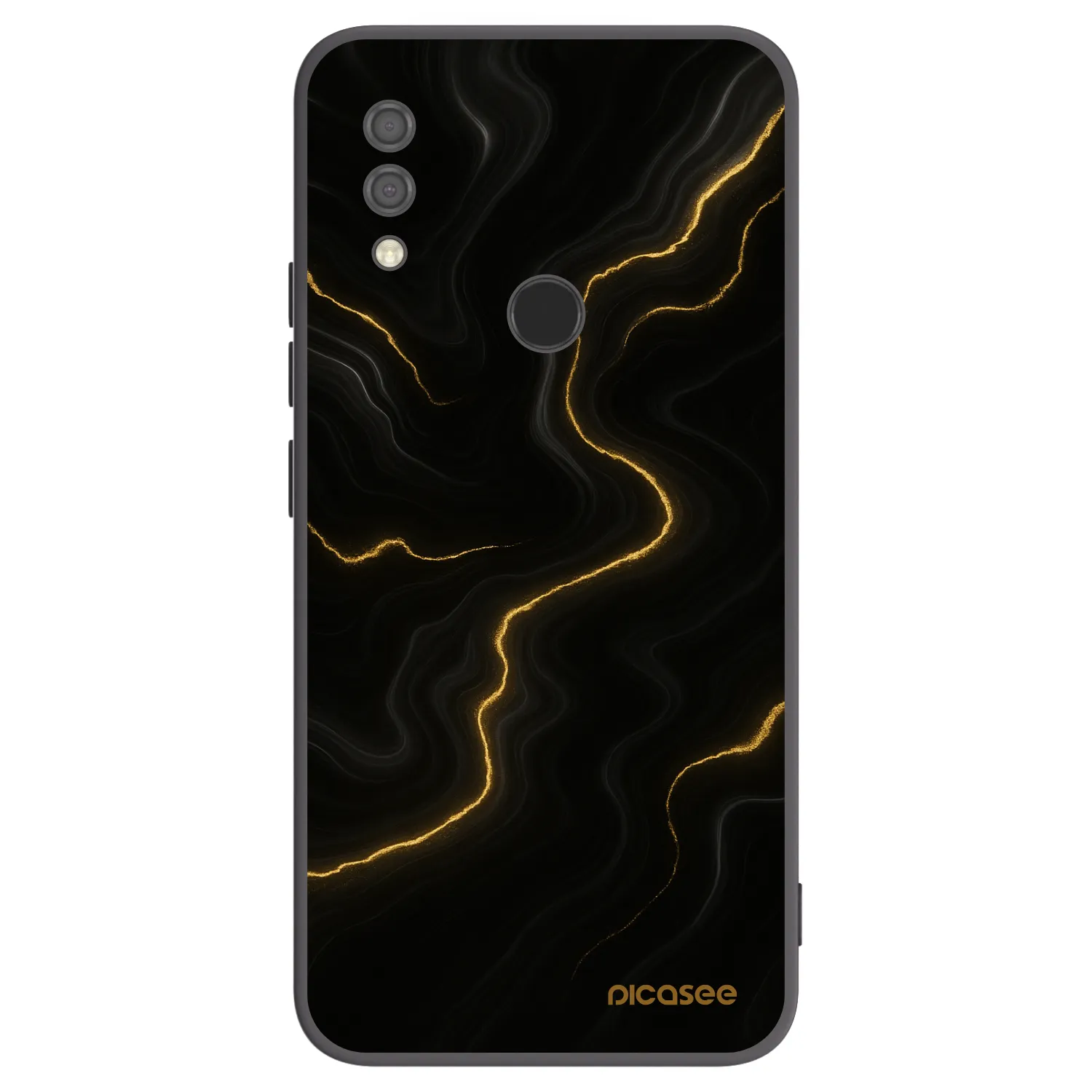 Picasee silikonowe czarne etui na Xiaomi Redmi 7 - Thunder