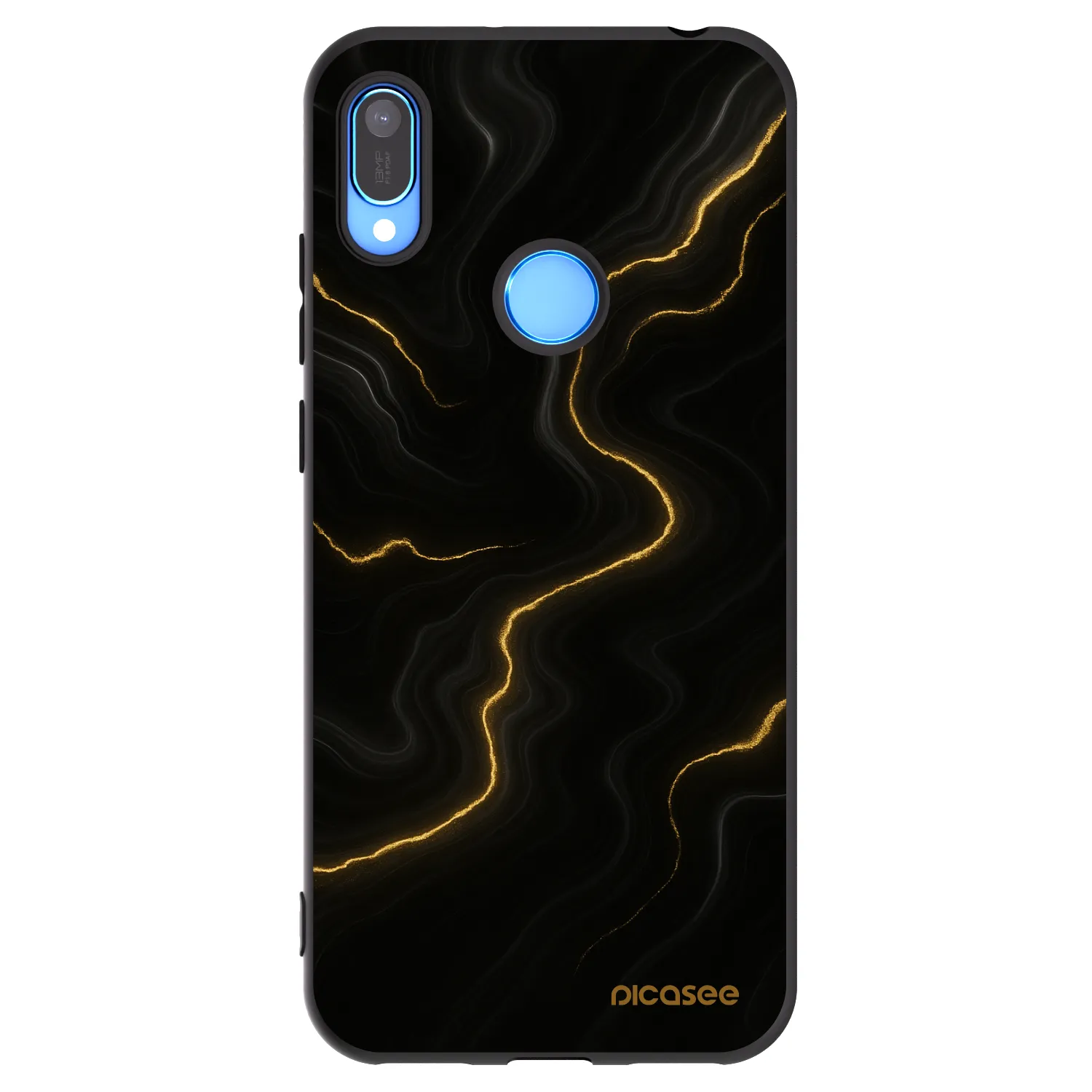 Picasee silikonowe czarne etui na Huawei Y6 2019 - Thunder