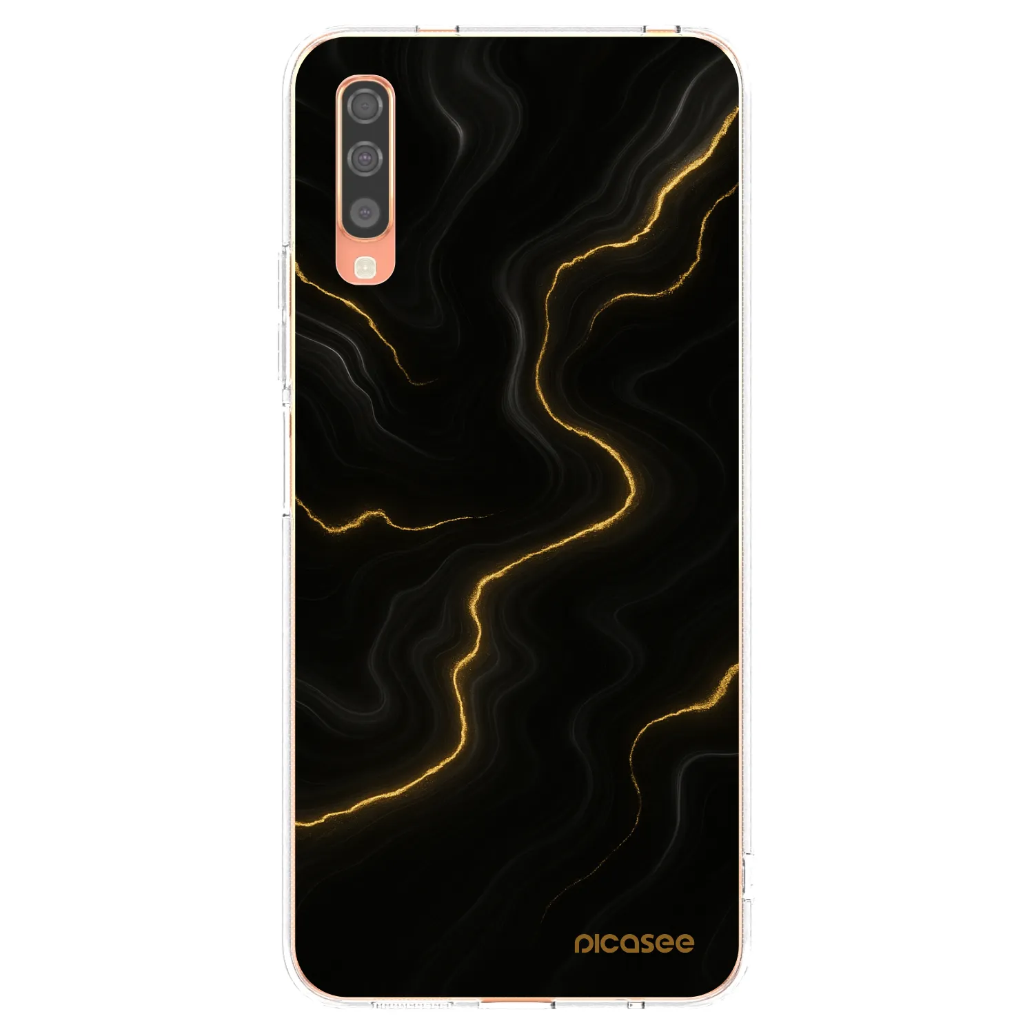 Picasee silikonowe przeźroczyste etui na Samsung Galaxy A70 A705F - Thunder