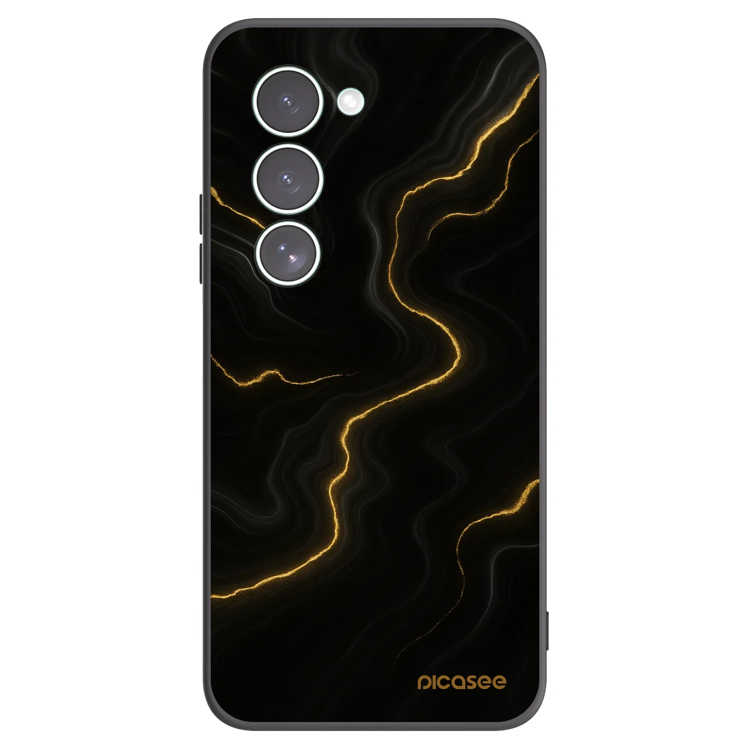 Picasee silikonowe czarne etui na Xiaomi Redmi 15 5G - Thunder