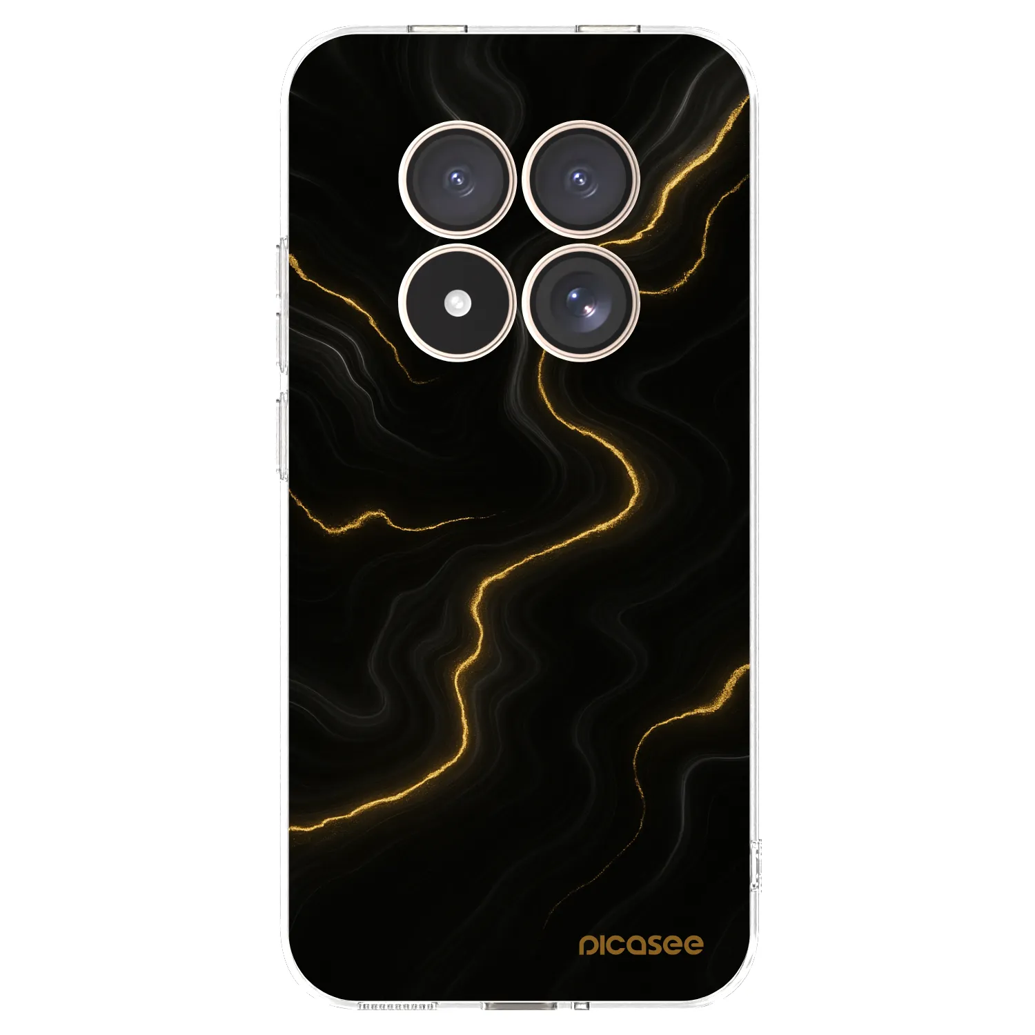 Picasee silikonowe przeźroczyste etui na Xiaomi Redmi Note 15 Pro 4G - Thunder