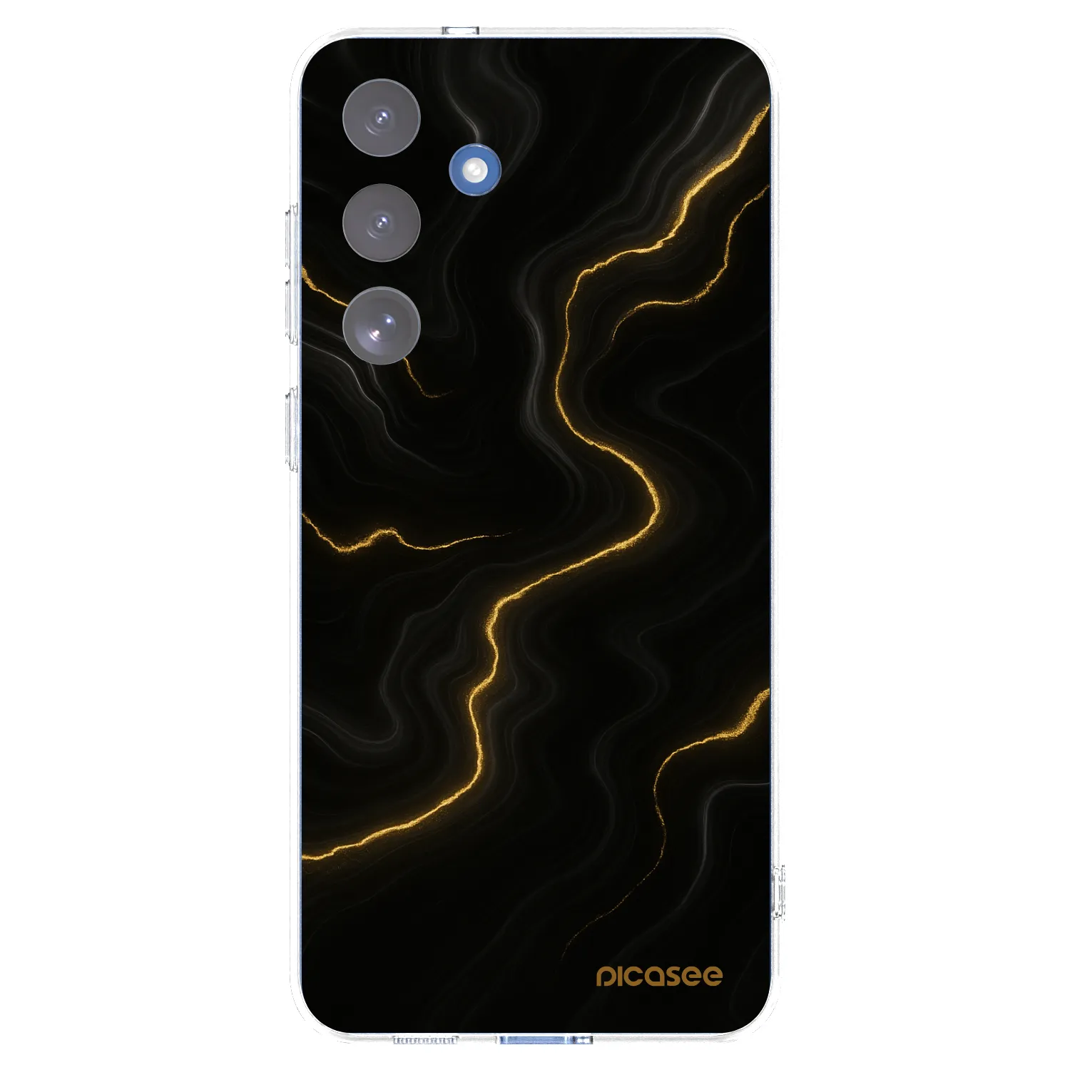 Picasee silikonowe przeźroczyste etui na Samsung Galaxy S25 FE 5G - Thunder