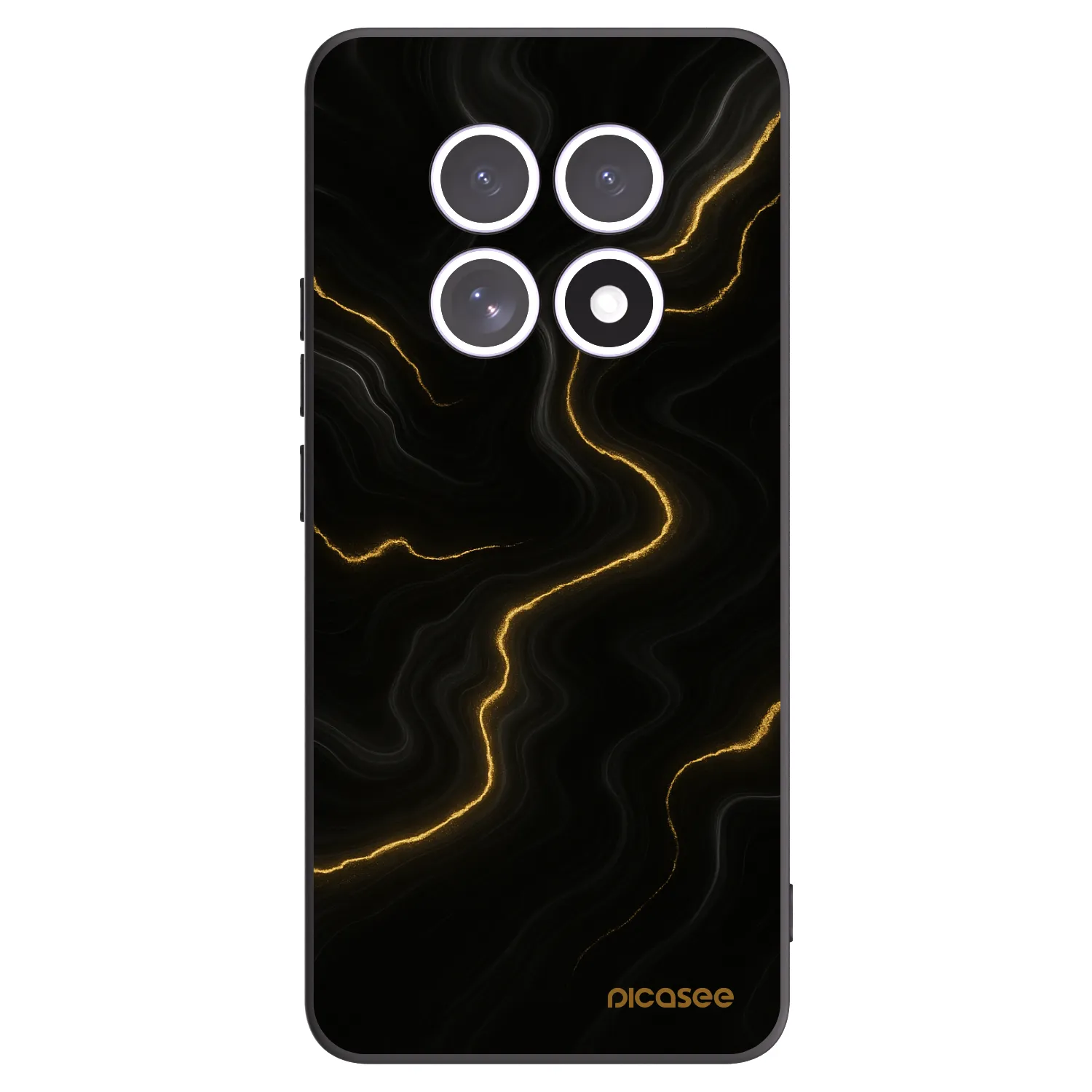 Picasee silikonowe czarne etui na Xiaomi Redmi Note 15 4G - Thunder