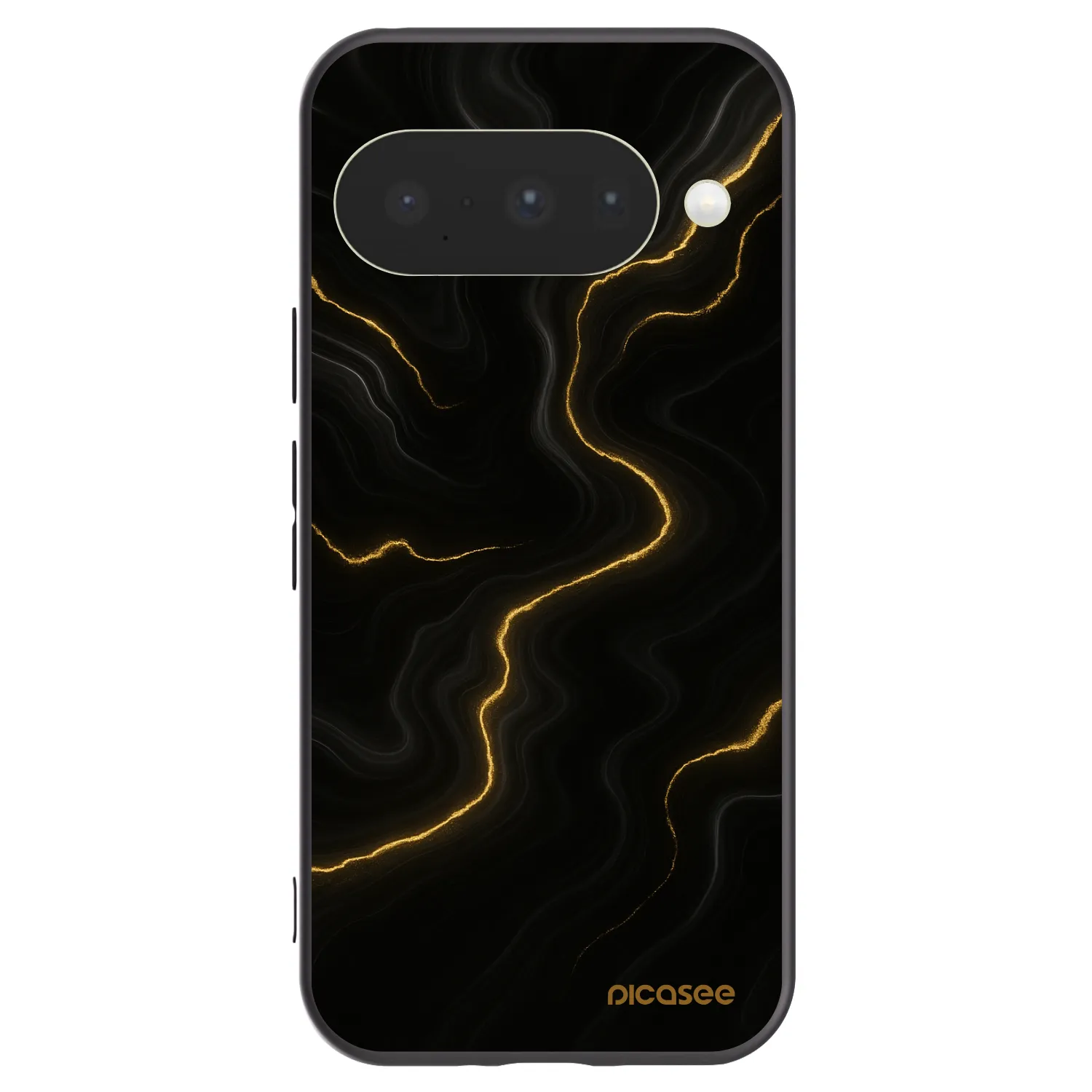 Picasee silikonowe czarne etui na Google Pixel 10 - Thunder