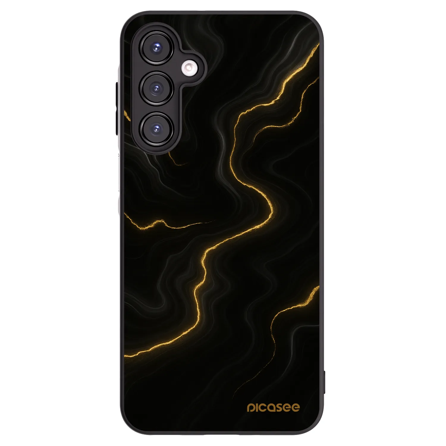 Picasee silikonowe czarne etui na Samsung Galaxy A16 4G - Thunder