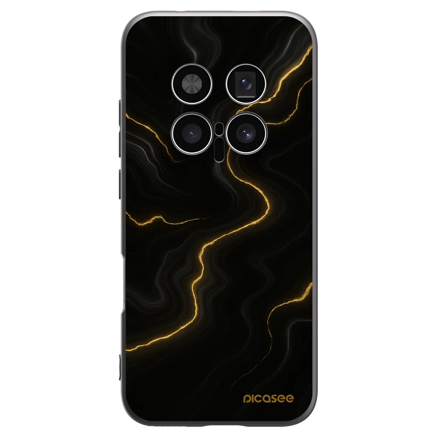 Picasee silikonowe czarne etui na Honor Magic8 Pro 5G - Thunder