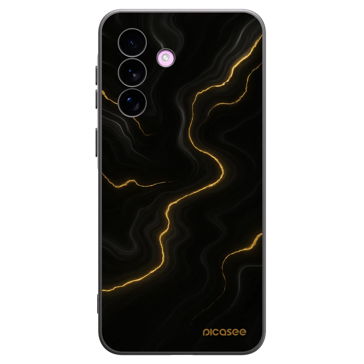Picasee silikonowe czarne etui na Samsung Galaxy A57 5G - Thunder