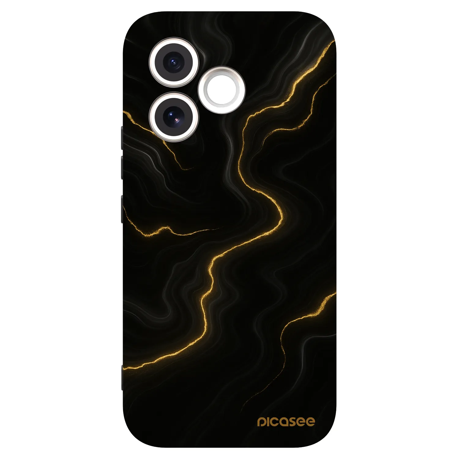 Picasee silikonowe czarne etui na Honor 600 Lite - Thunder