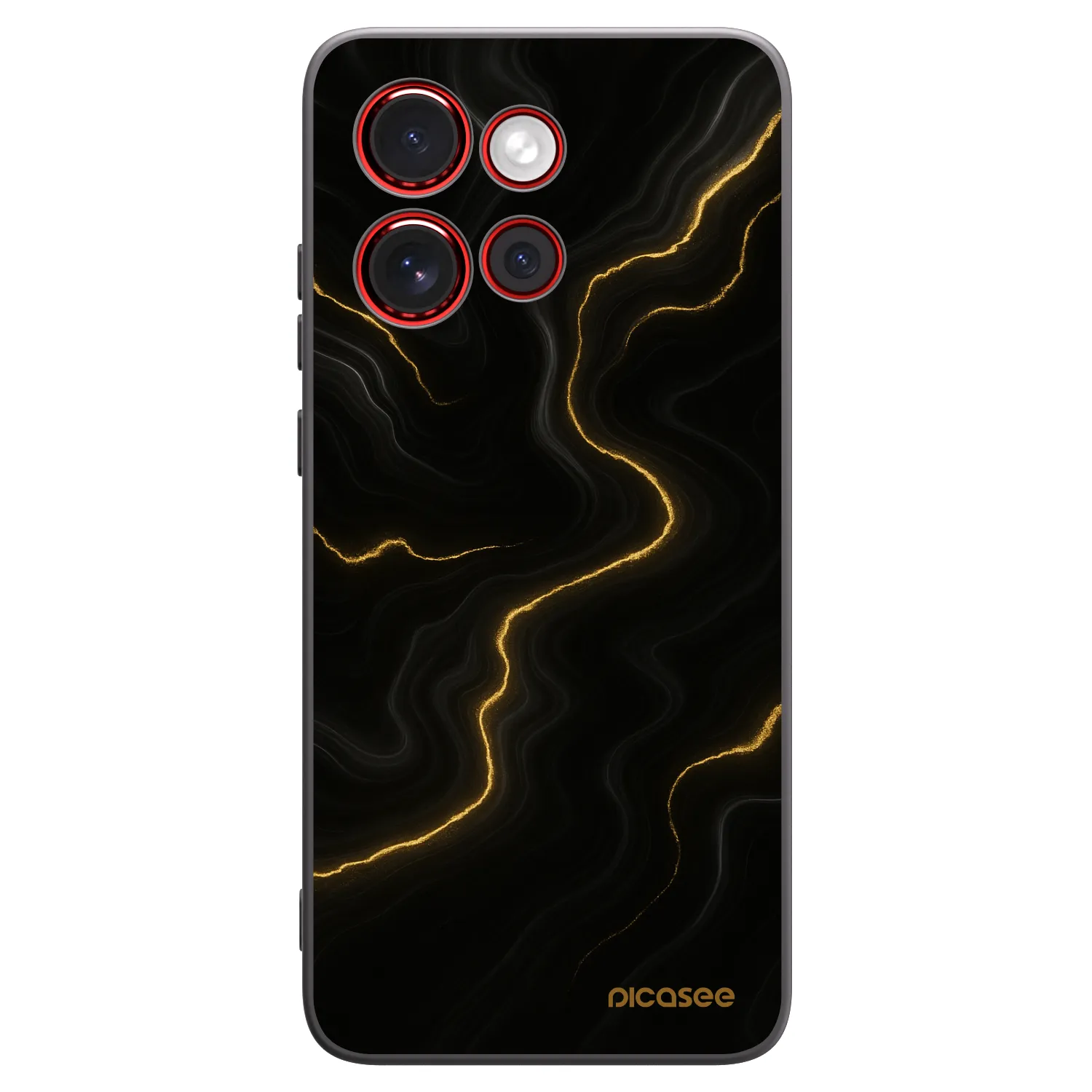 Picasee silikonowe czarne etui na Motorola Edge 60 Neo 5G - Thunder