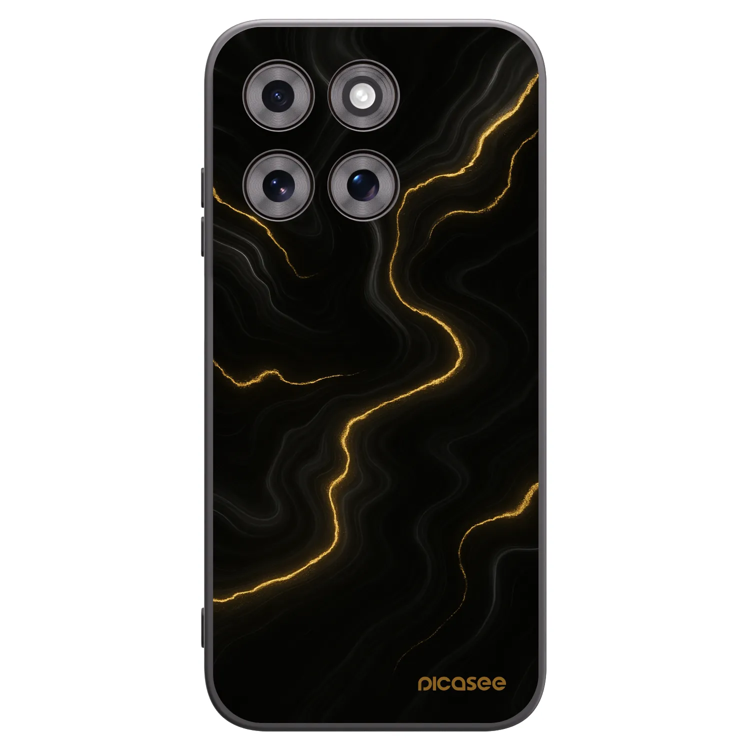 Picasee silikonowe czarne etui na Motorola Moto G77 - Thunder