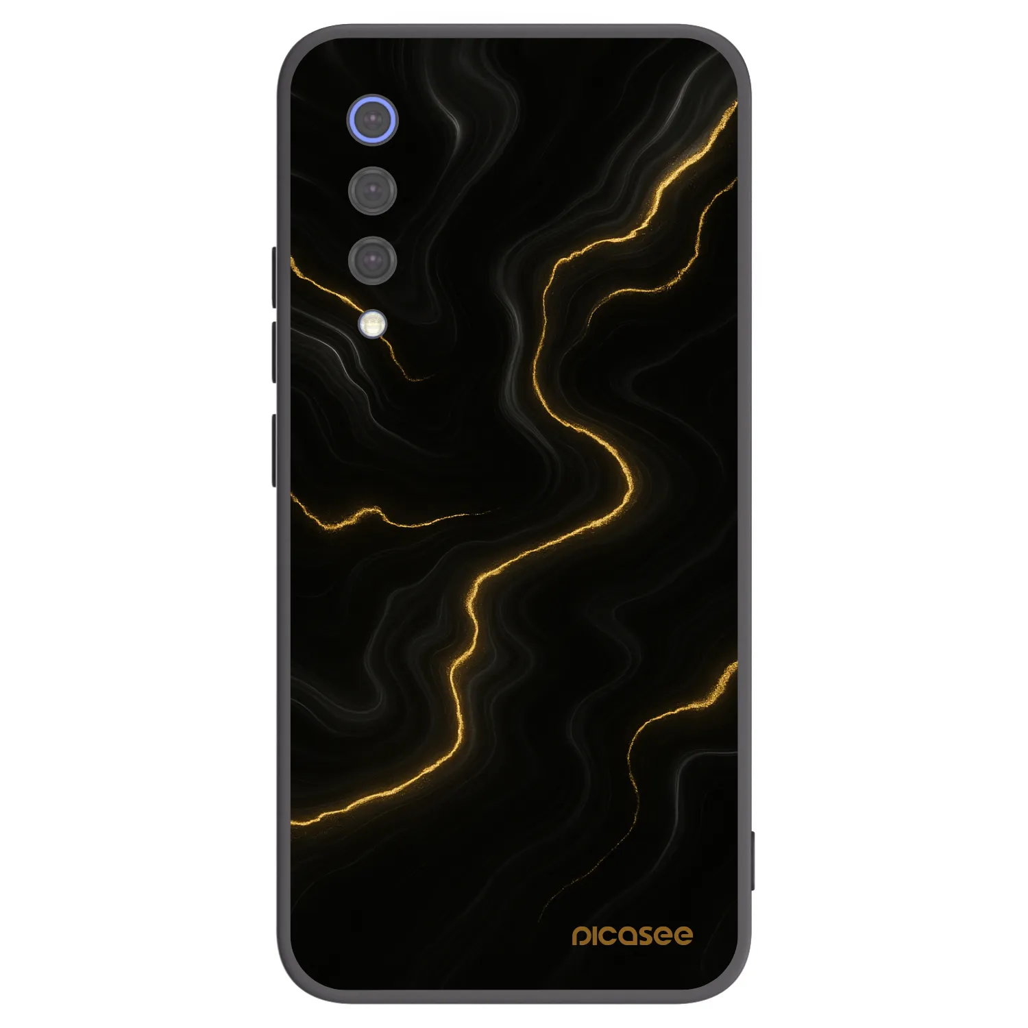 Picasee silikonowe czarne etui na Xiaomi Mi 9 SE - Thunder