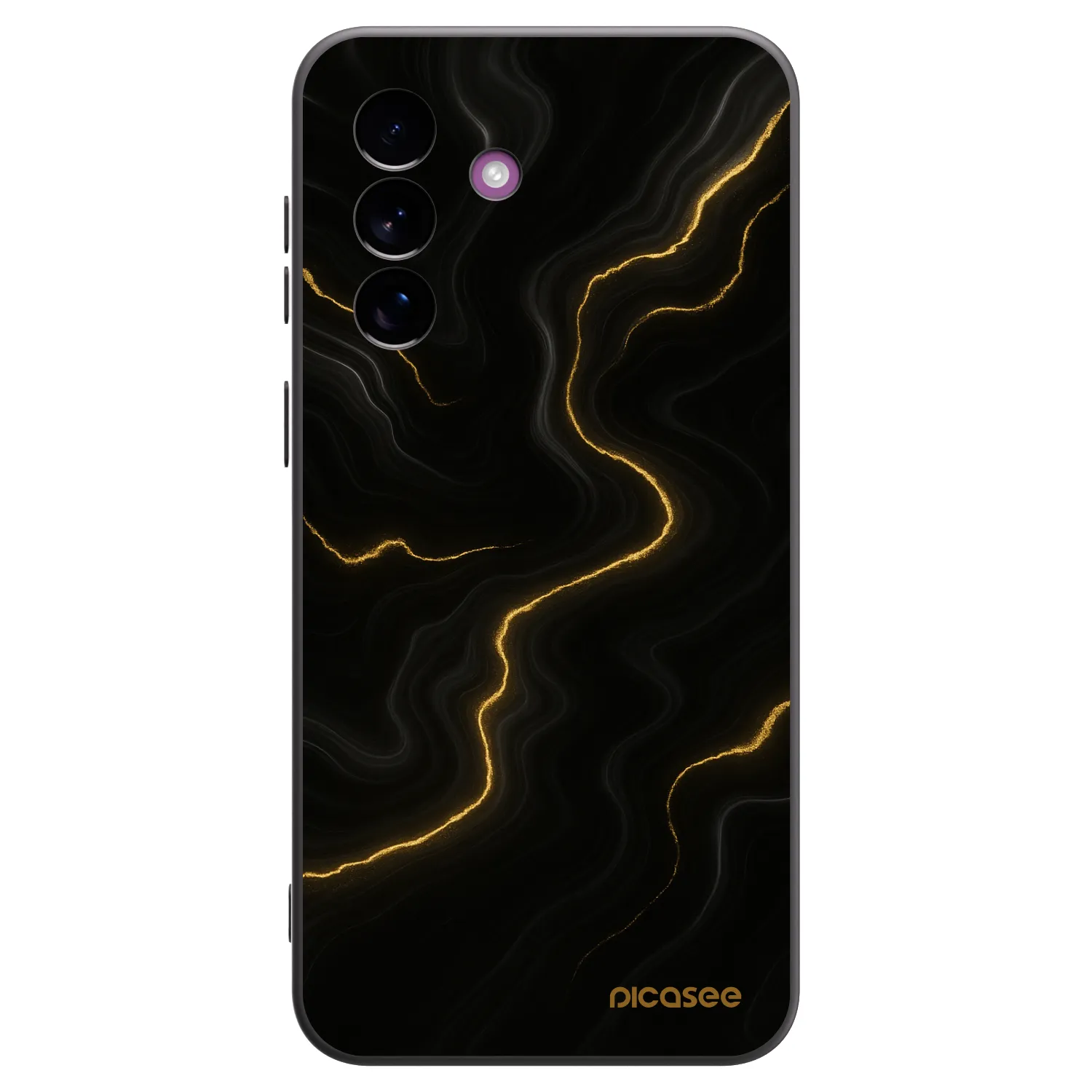 Picasee silikonowe czarne etui na Samsung Galaxy A37 - Thunder