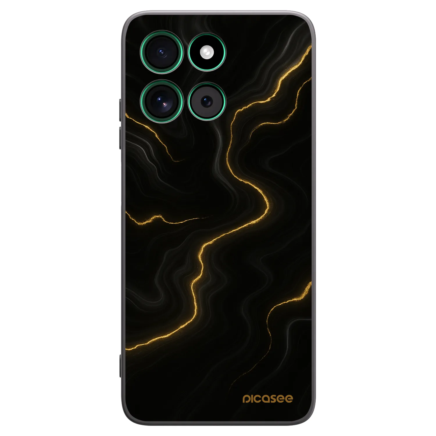 Picasee silikonowe czarne etui na Motorola Moto G57 Power - Thunder