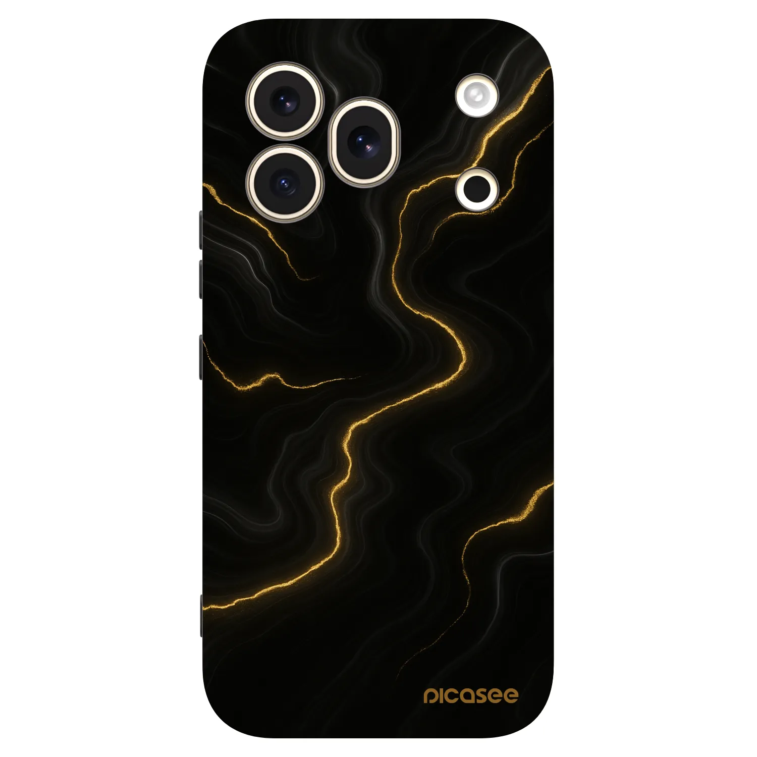 Picasee silikonowe czarne etui na Honor 600 Pro - Thunder