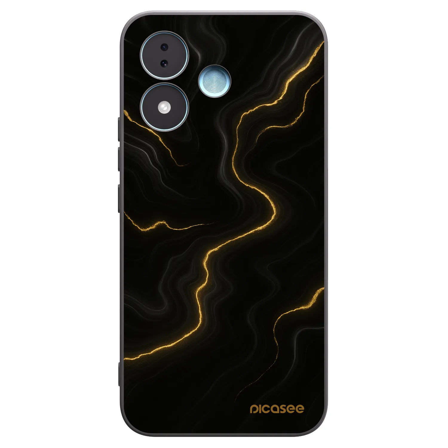 Picasee silikonowe czarne etui na Xiaomi Redmi Note 17 5G - Thunder