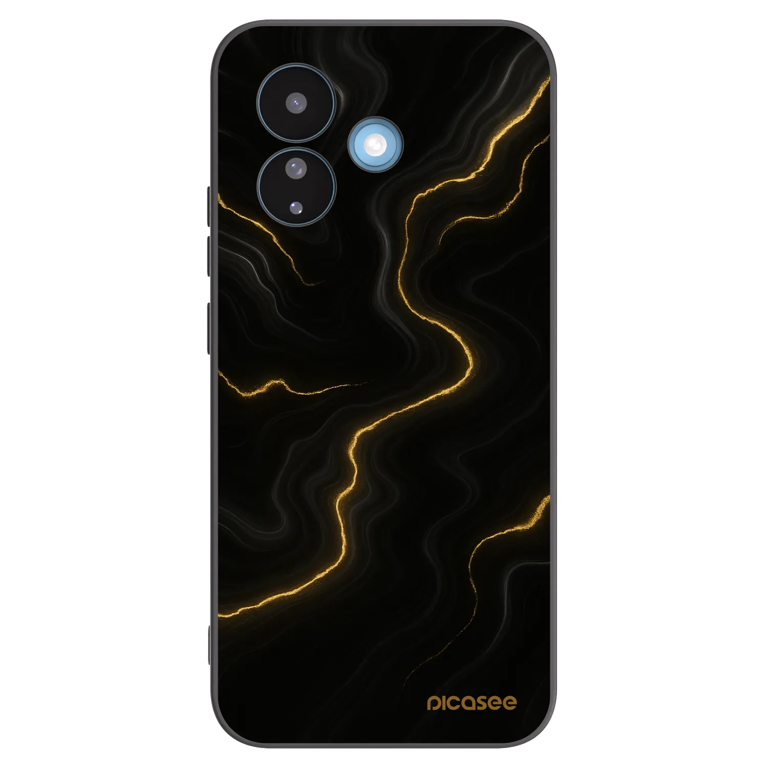 Picasee silikonowe czarne etui na Xiaomi Redmi Note 17 Pro 5G - Thunder