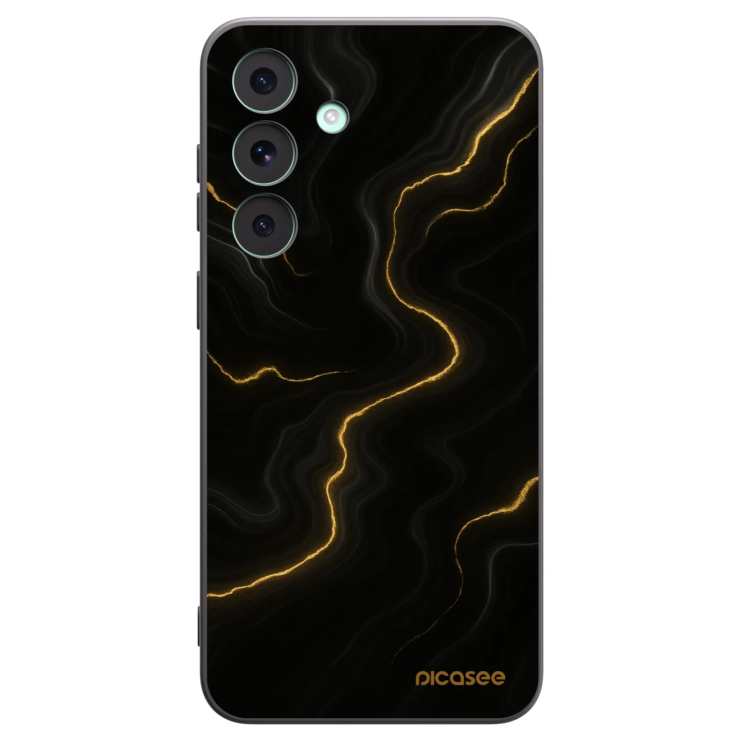 Picasee silikonowe czarne etui na Samsung Galaxy S26 FE - Thunder
