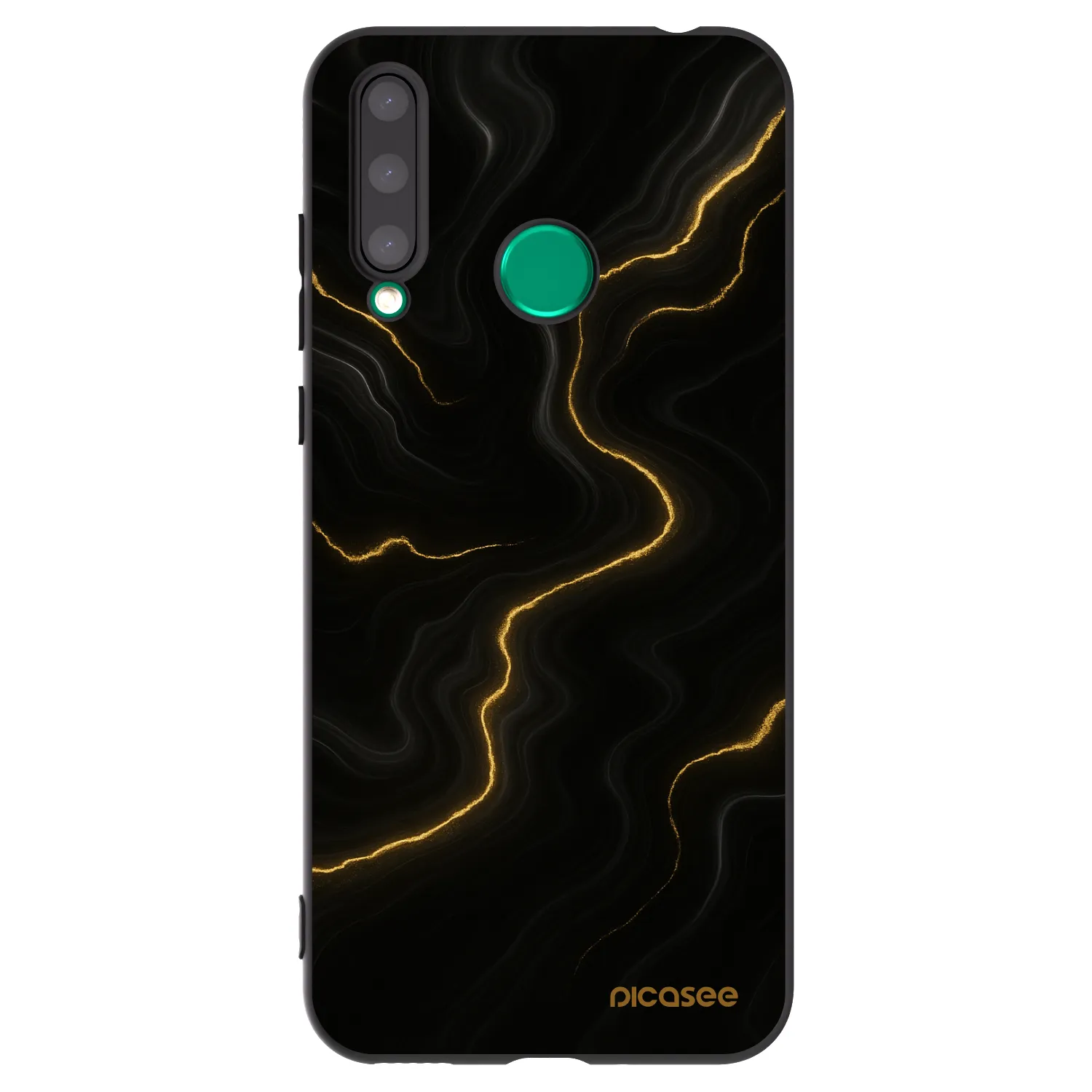 Picasee silikonowe czarne etui na Honor 20 Lite - Thunder