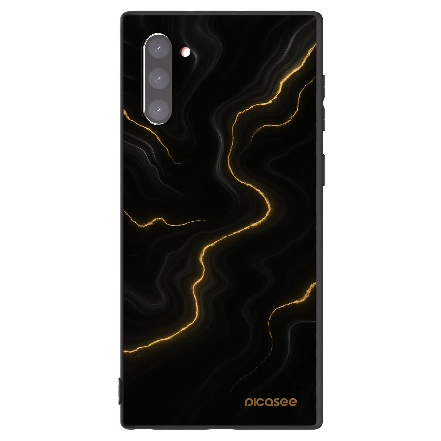 Picasee silikonowe czarne etui na Samsung Galaxy Note 10 N970F - Thunder