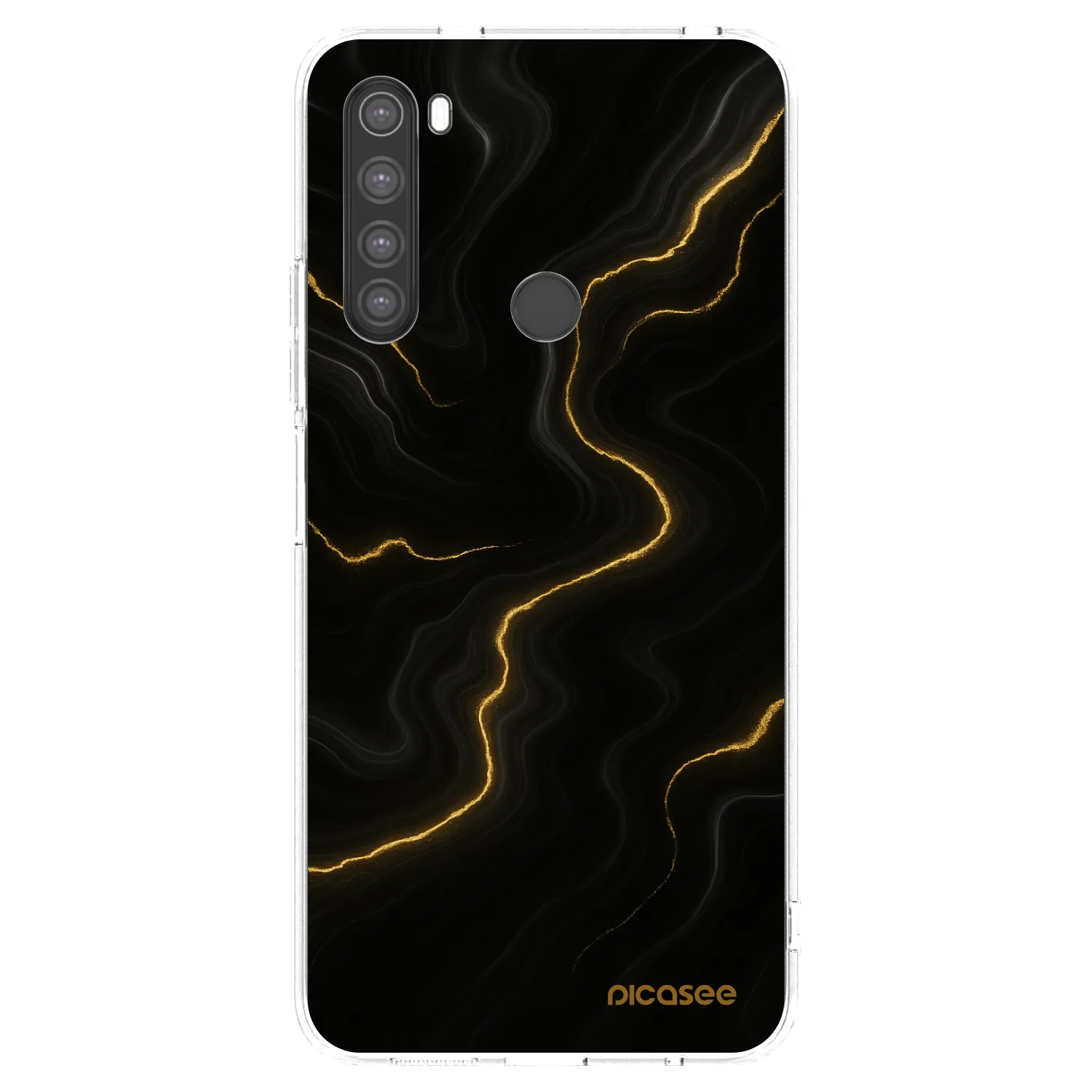 Picasee silikonowe przeźroczyste etui na Xiaomi Redmi Note 8 - Thunder