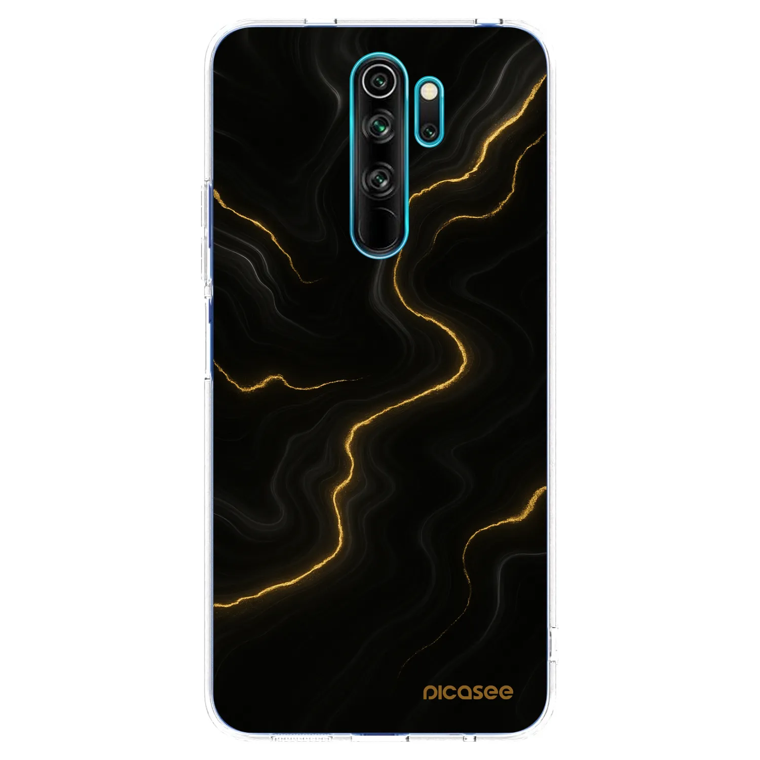 Picasee silikonowe przeźroczyste etui na Xiaomi Redmi Note 8 Pro - Thunder