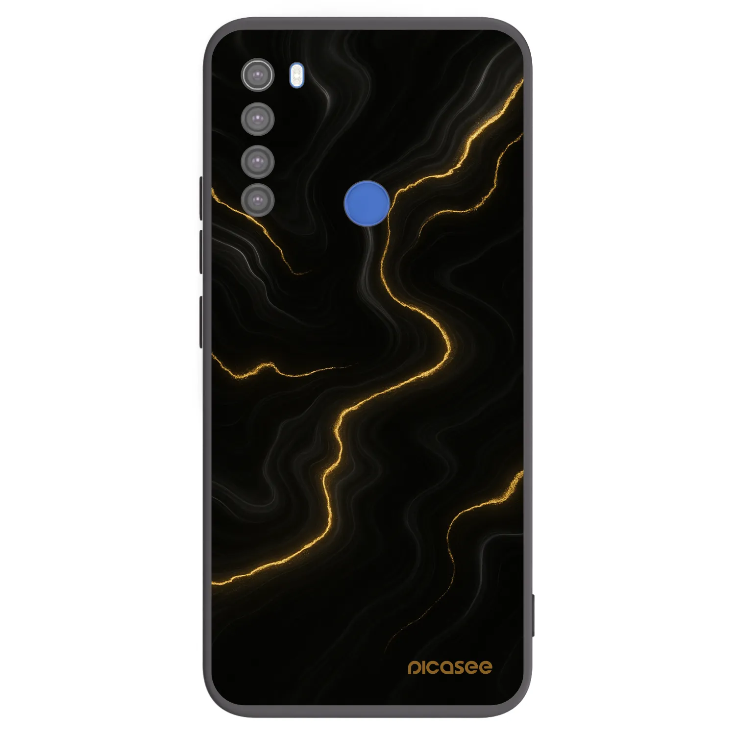 Picasee silikonowe czarne etui na Xiaomi Redmi Note 8T - Thunder