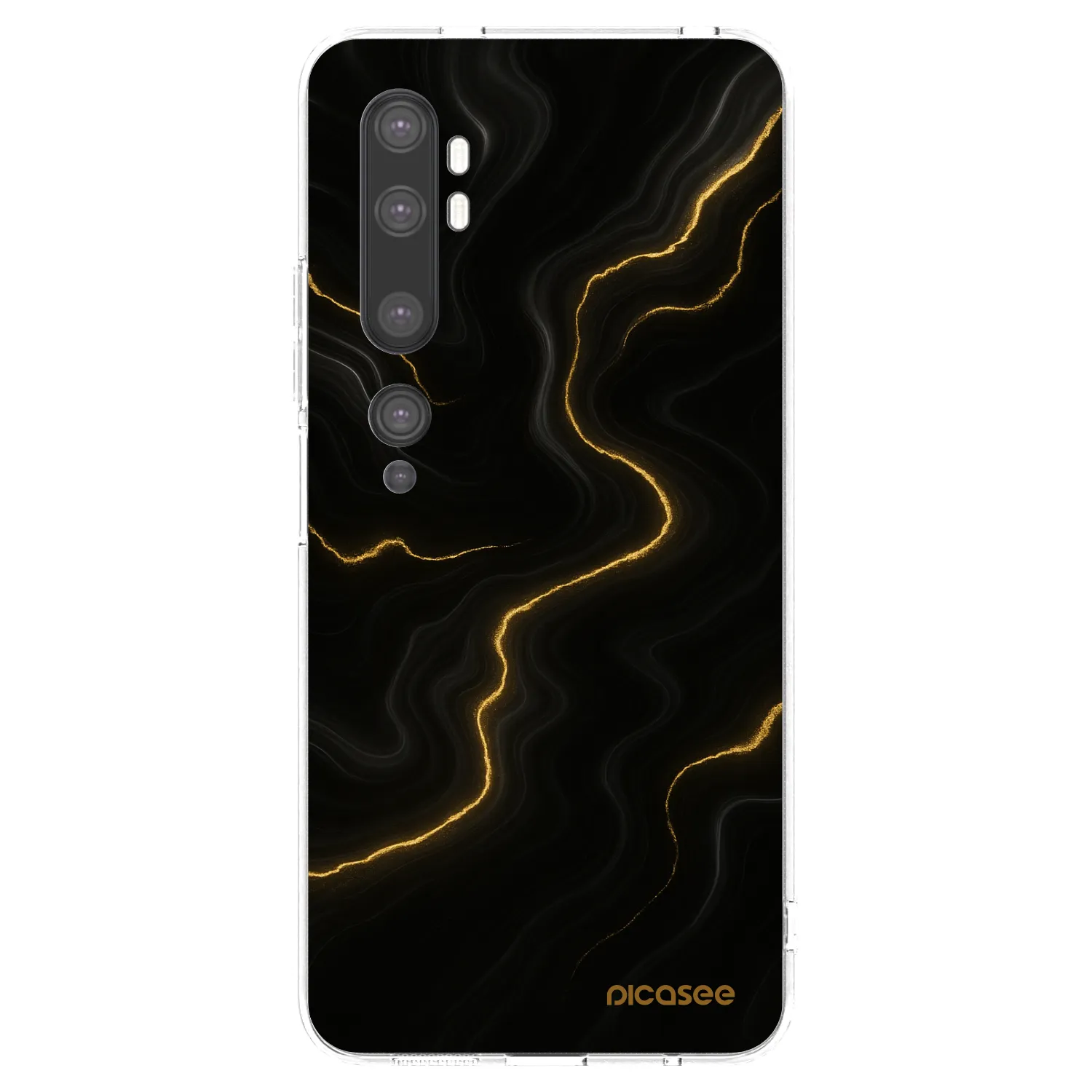 Picasee silikonowe przeźroczyste etui na Xiaomi Mi Note 10 (Pro) - Thunder