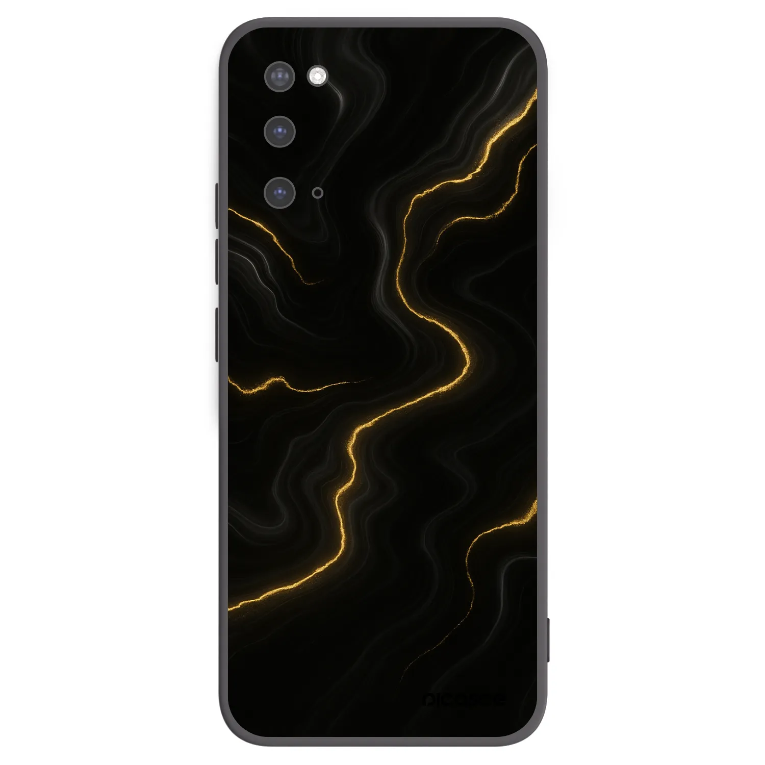 Picasee silikonowe czarne etui na Samsung Galaxy S20 G980F - Thunder