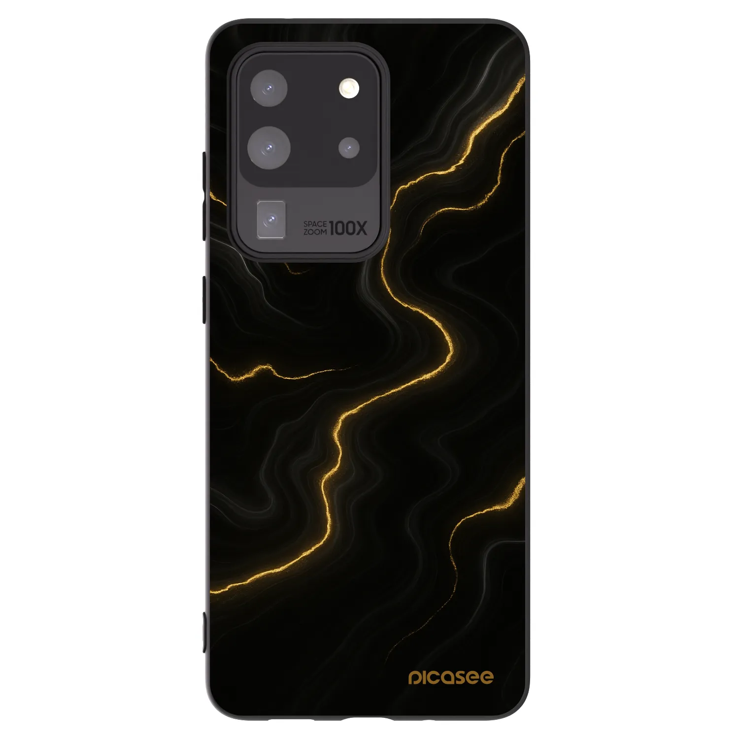 Picasee silikonowe czarne etui na Samsung Galaxy S20 Ultra 5G G988F - Thunder