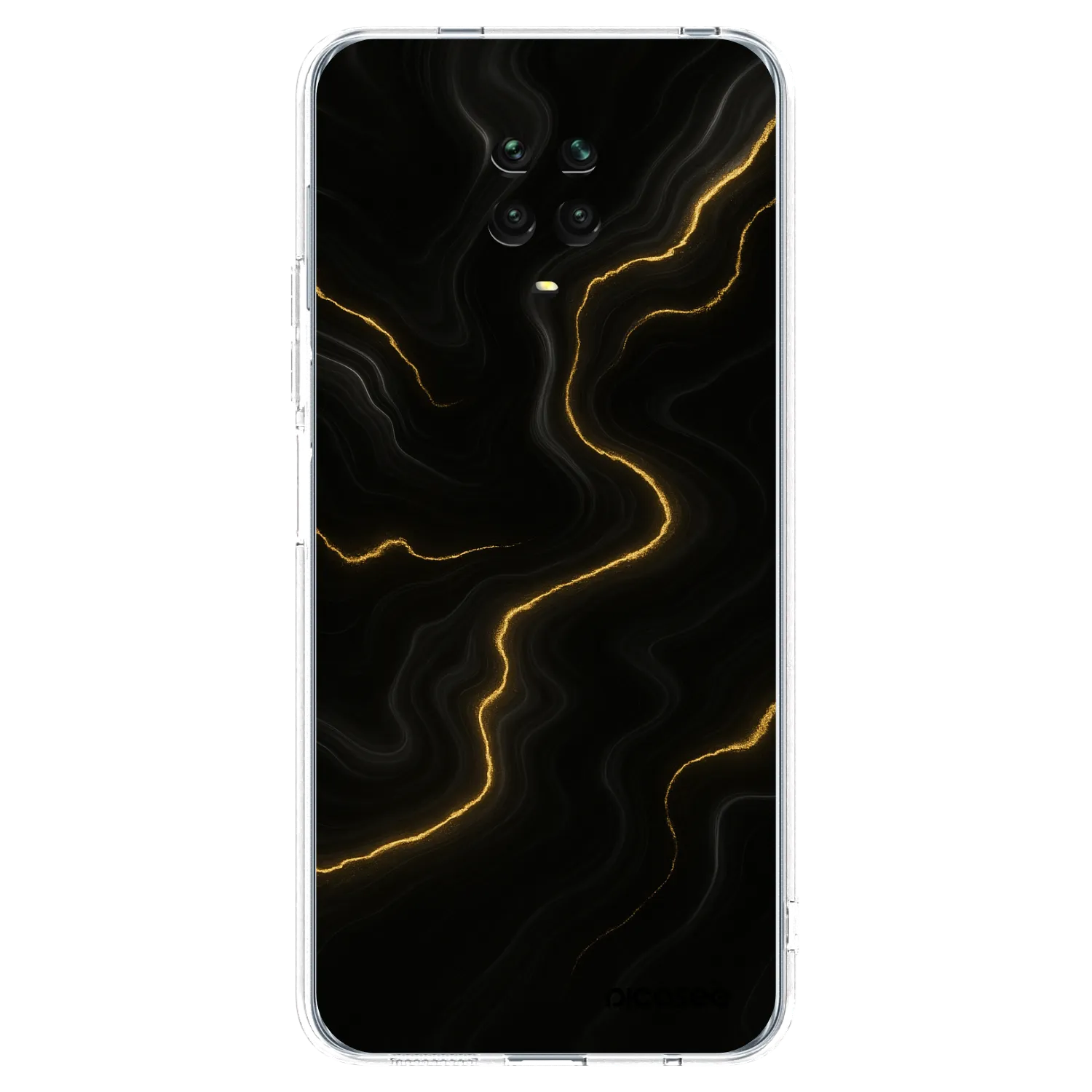 Picasee silikonowe przeźroczyste etui na Xiaomi Redmi Note 9S - Thunder
