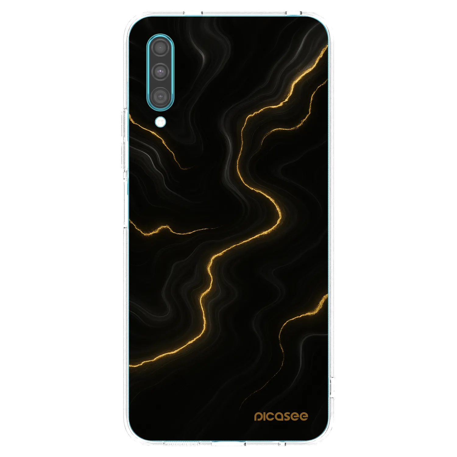 Picasee silikonowe przeźroczyste etui na Samsung Galaxy A30s A307F - Thunder