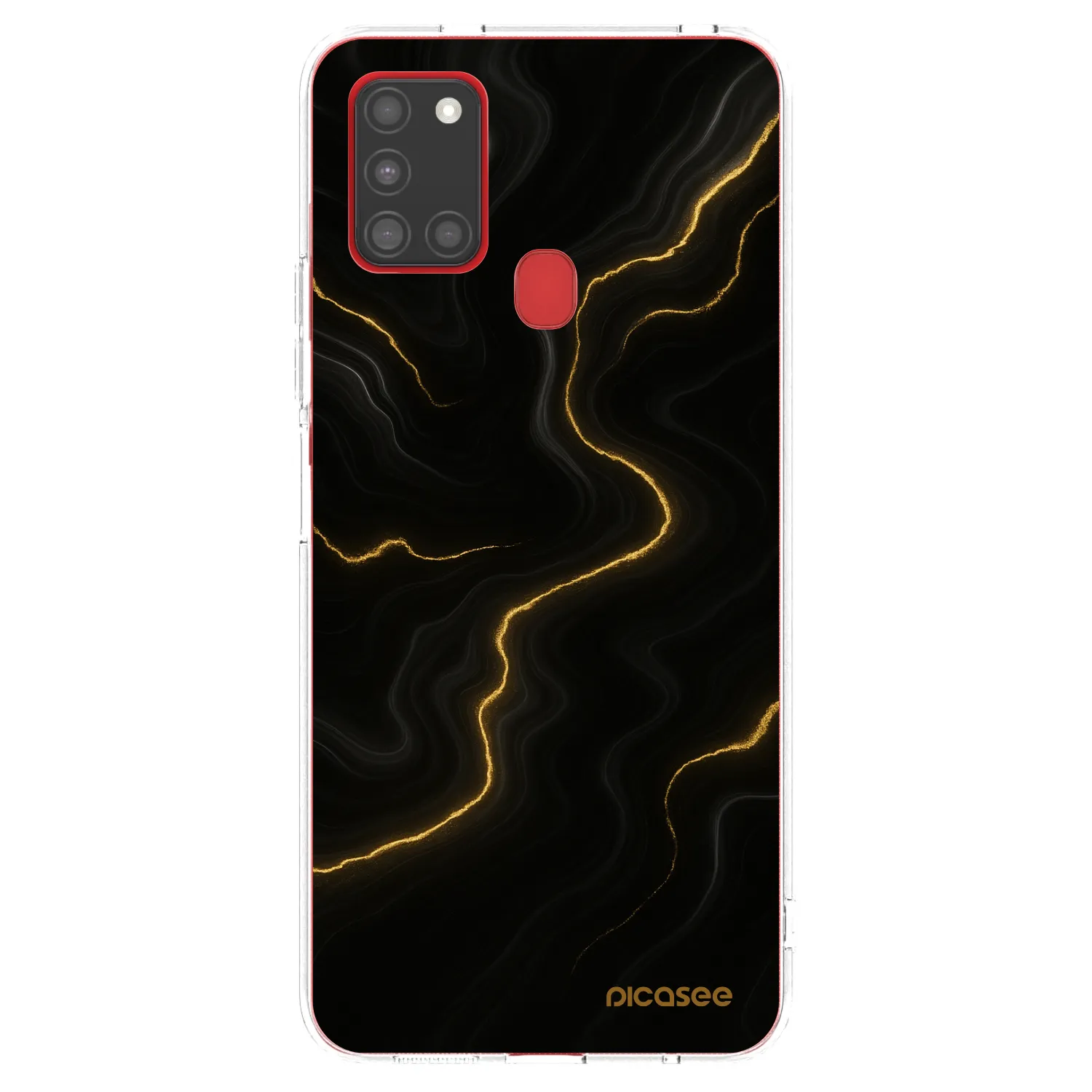 Picasee silikonowe przeźroczyste etui na Samsung Galaxy A21s - Thunder