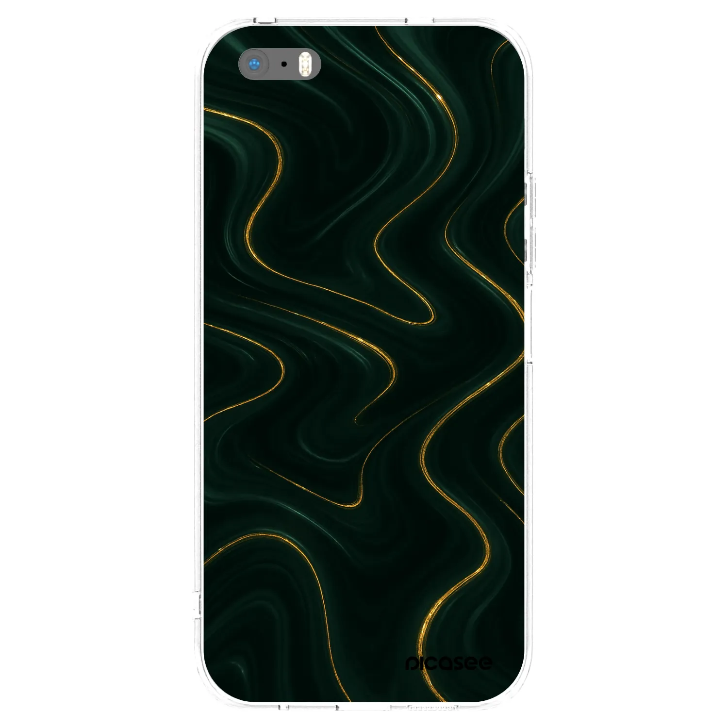 Picasee silikonowe przeźroczyste etui na Apple iPhone 5/5S/SE - Vawes